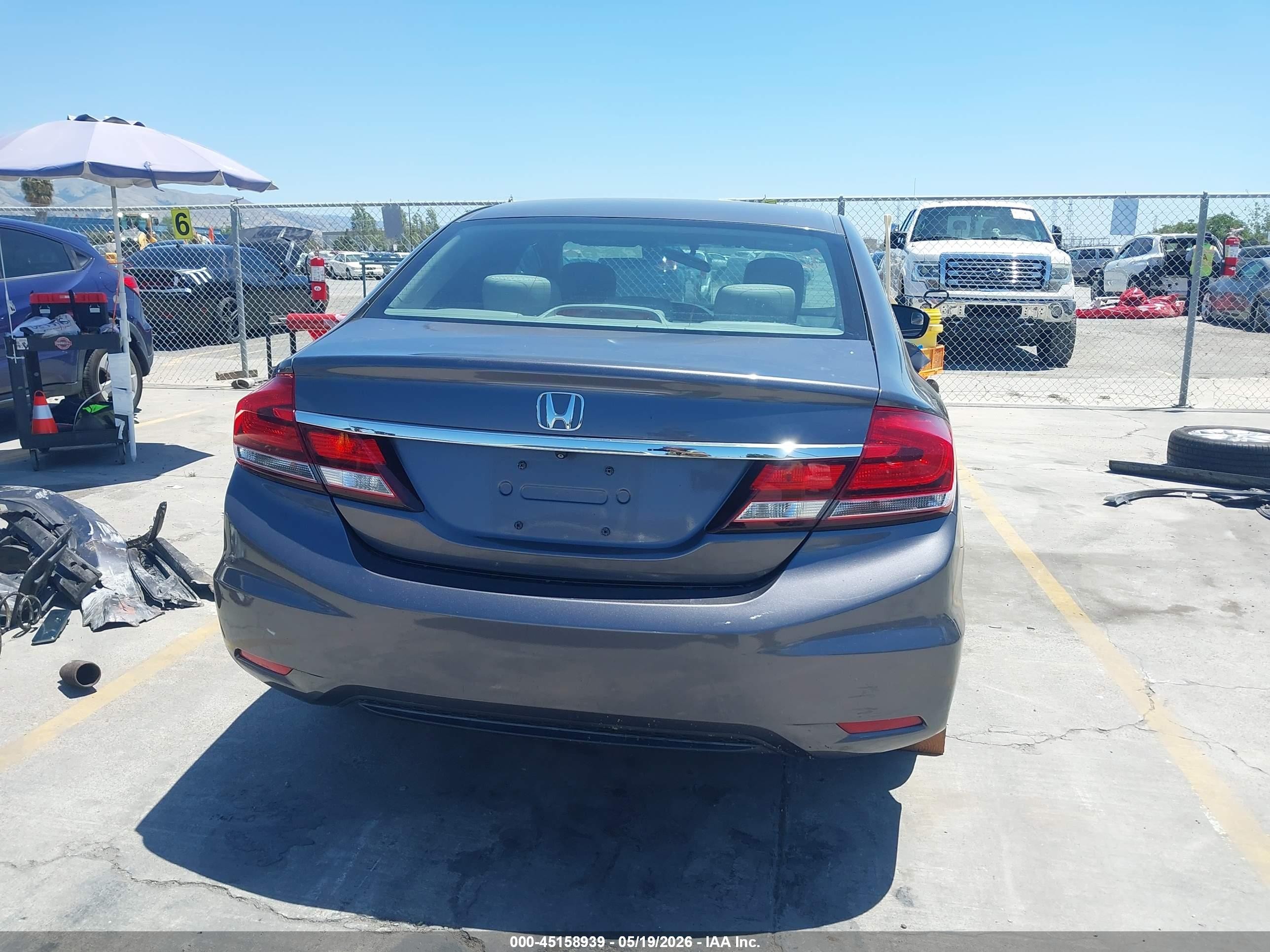 2014 Honda Civic Lx Gray vin: 2HGFB2F56EH504379