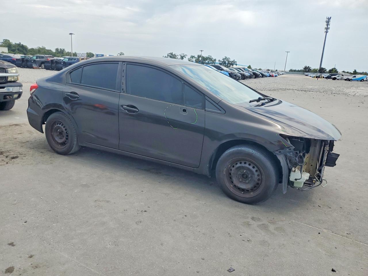 2014 Honda Civic Lx Коричневый vin: 2HGFB2F56EH507587