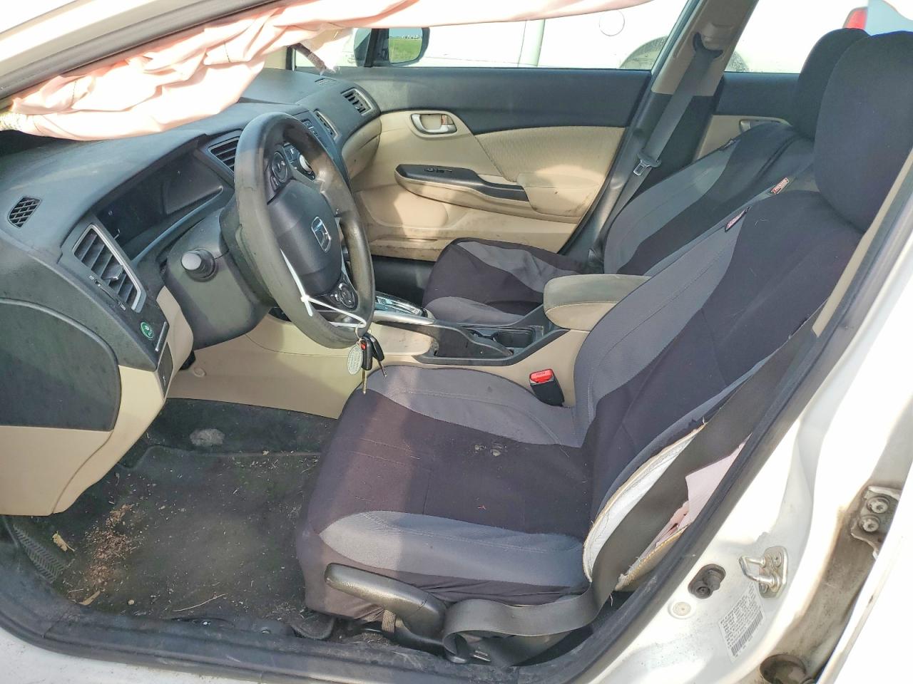 2014 Honda Civic Lx White vin: 2HGFB2F56EH510179