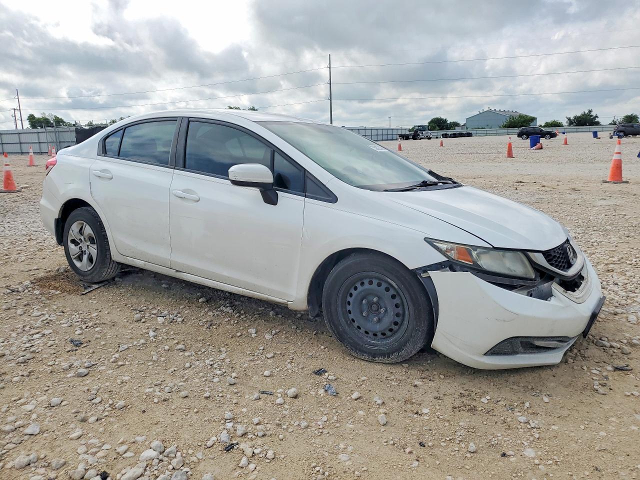 2014 Honda Civic Lx White vin: 2HGFB2F56EH510179