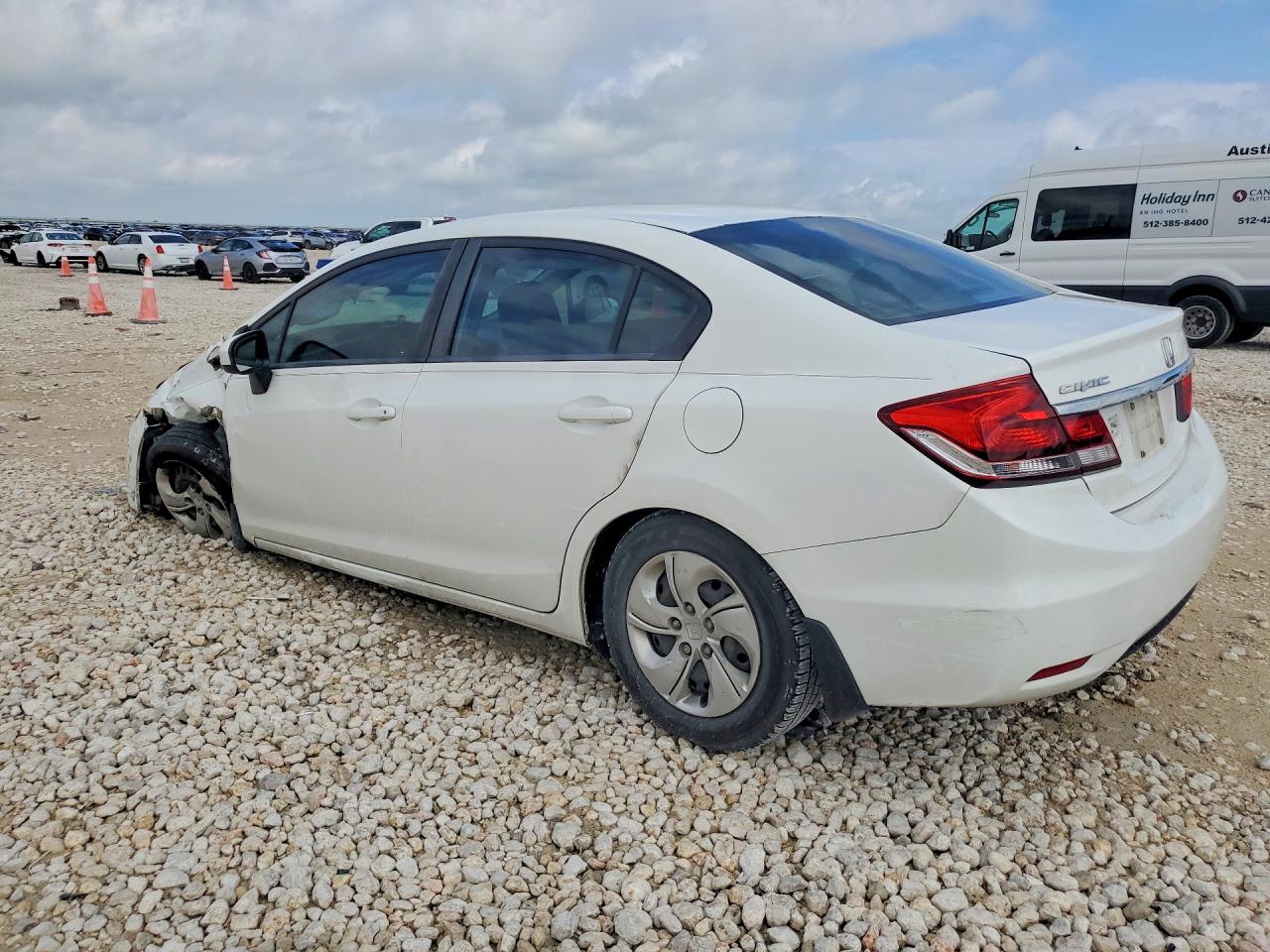 2014 Honda Civic Lx White vin: 2HGFB2F56EH510179