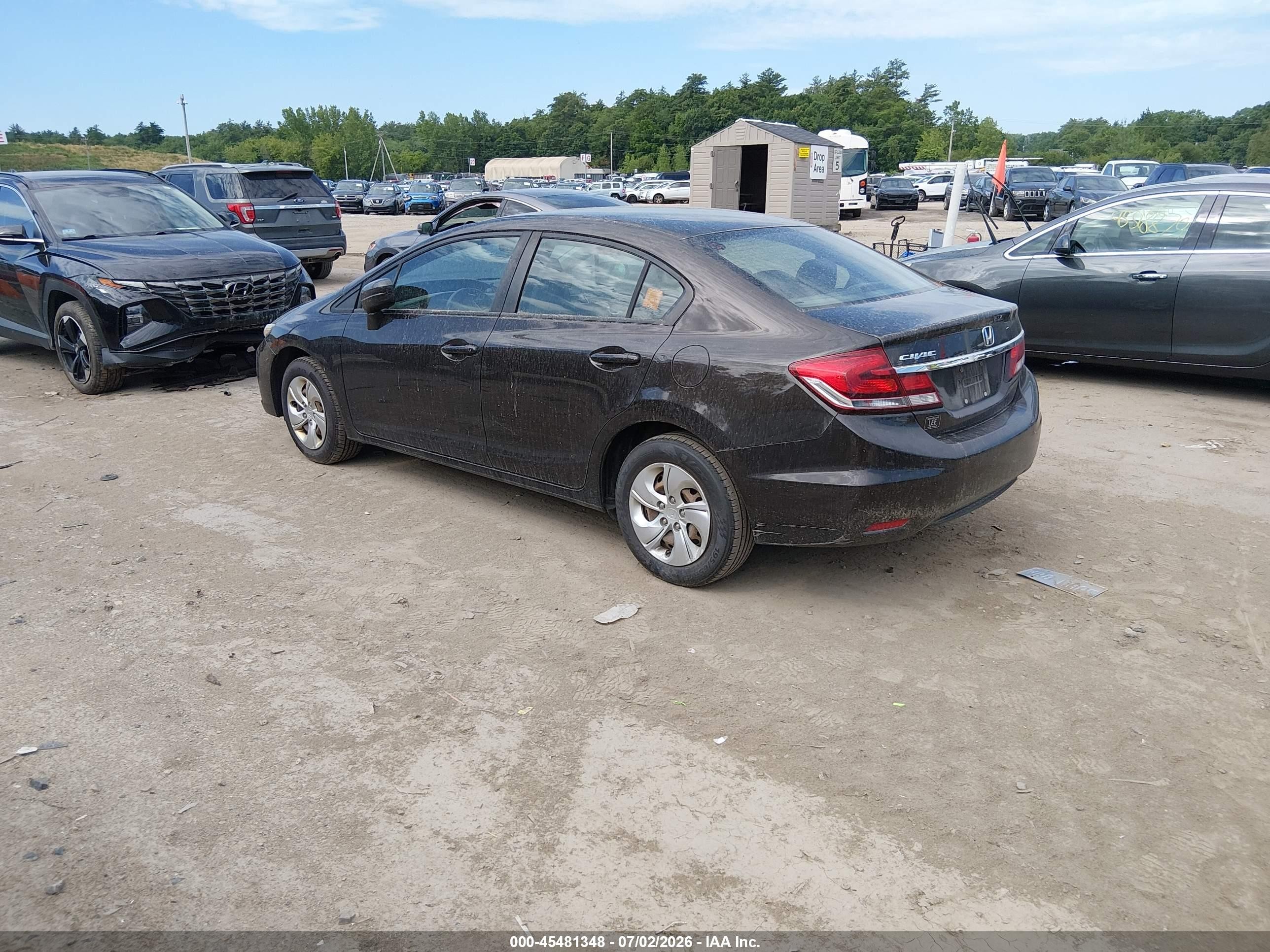 2014 Honda Civic Lx Коричневый vin: 2HGFB2F56EH520792