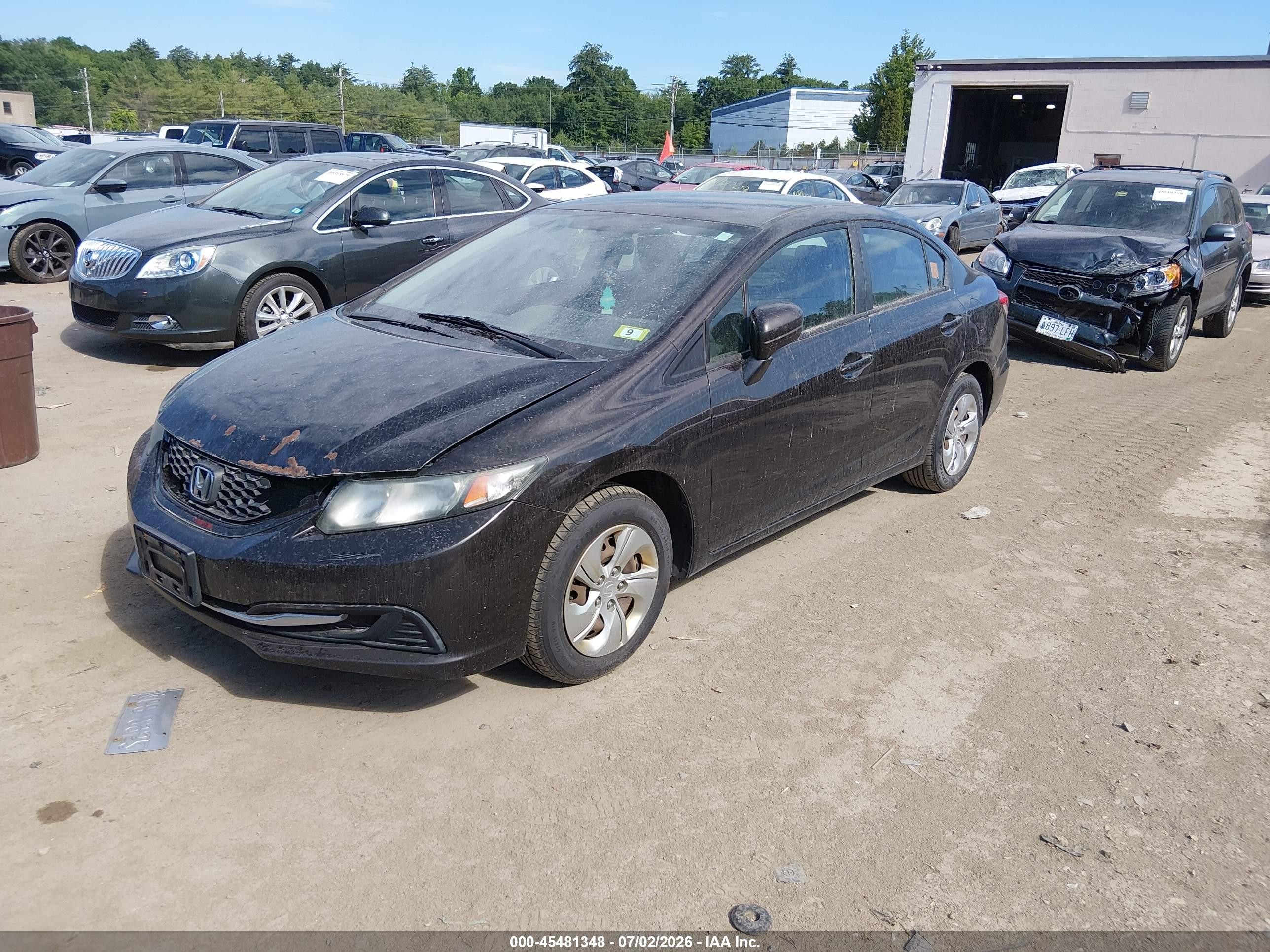 2014 Honda Civic Lx Коричневый vin: 2HGFB2F56EH520792