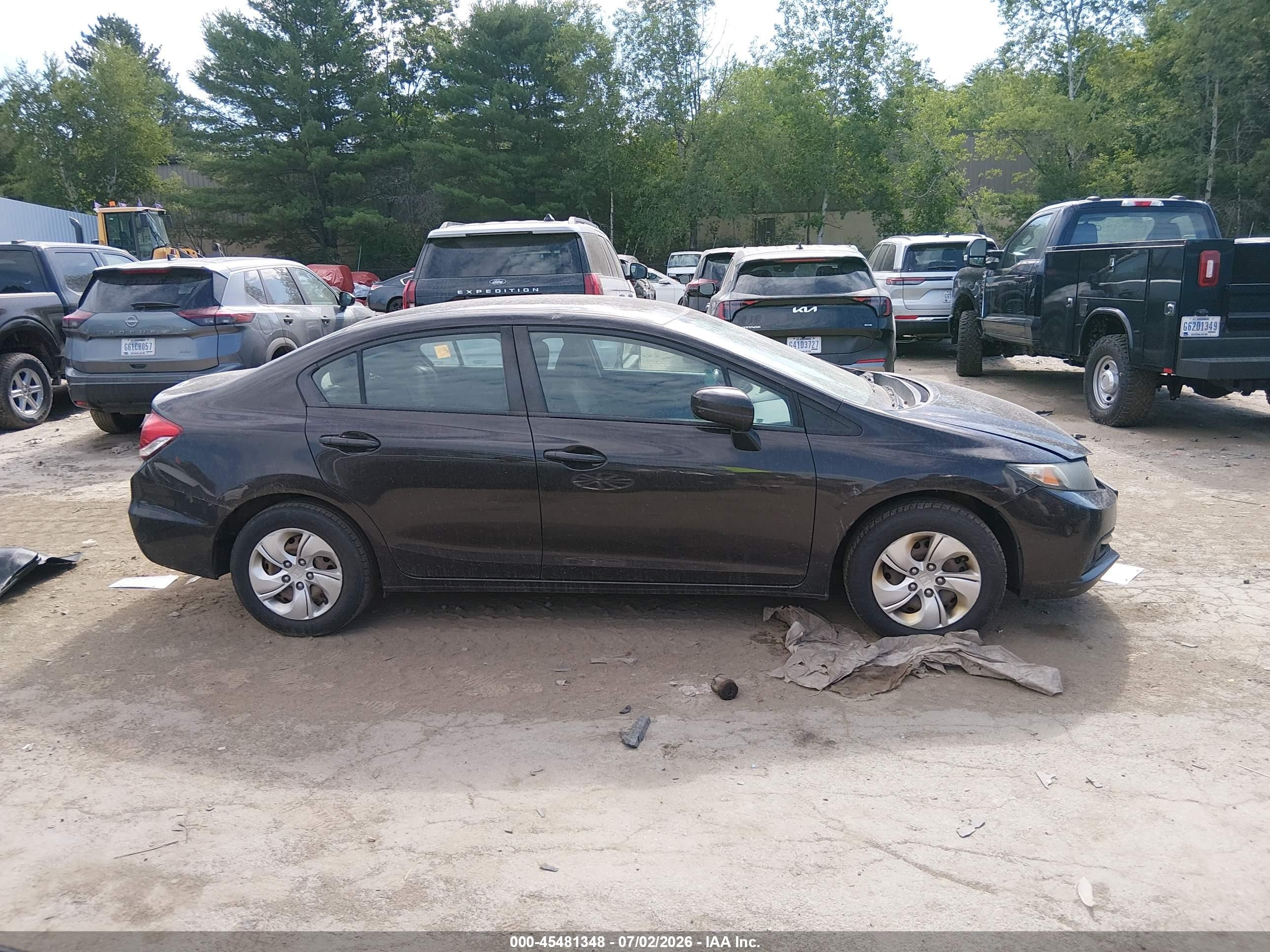 2014 Honda Civic Lx Коричневый vin: 2HGFB2F56EH520792