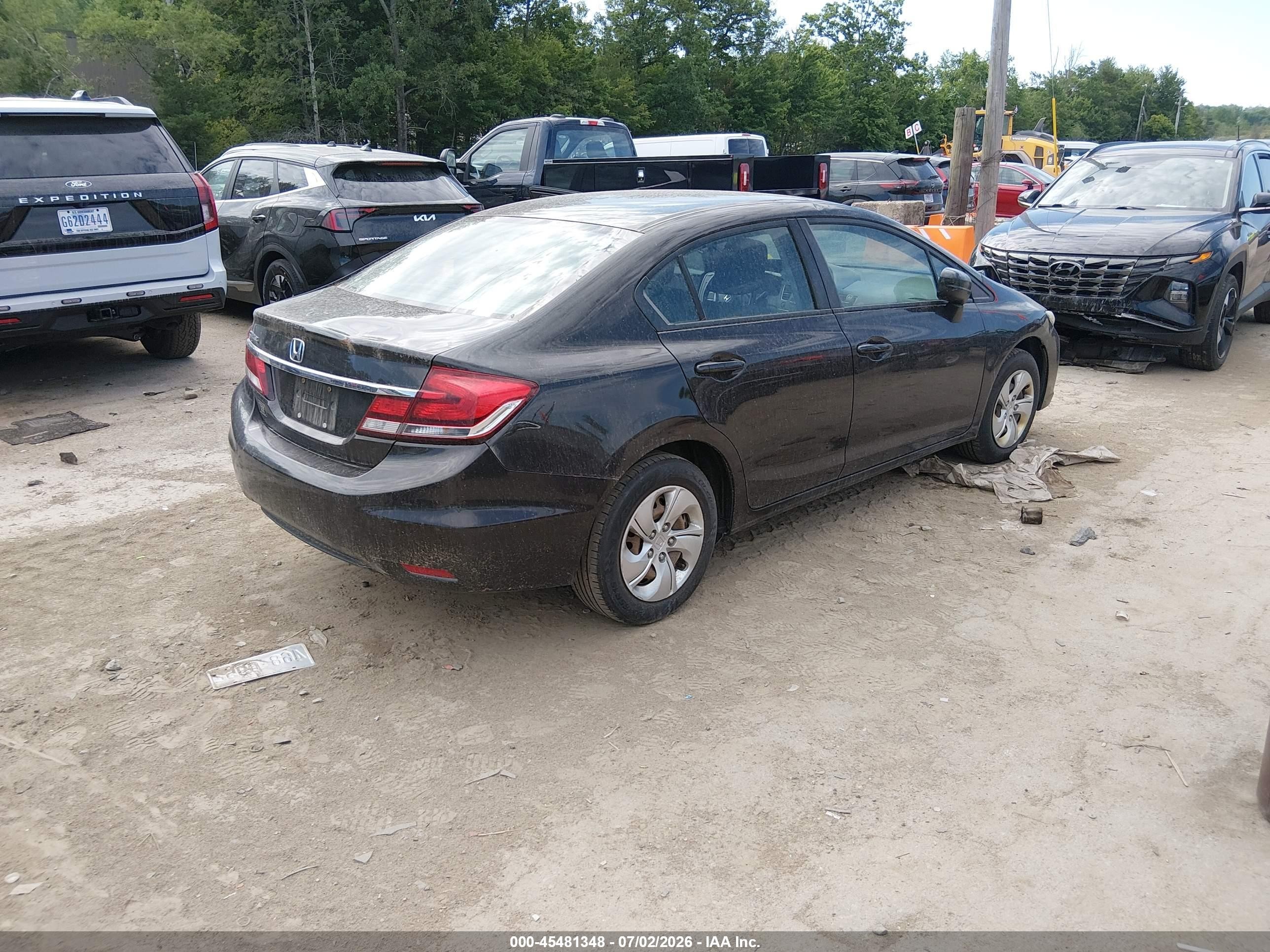 2014 Honda Civic Lx Коричневый vin: 2HGFB2F56EH520792