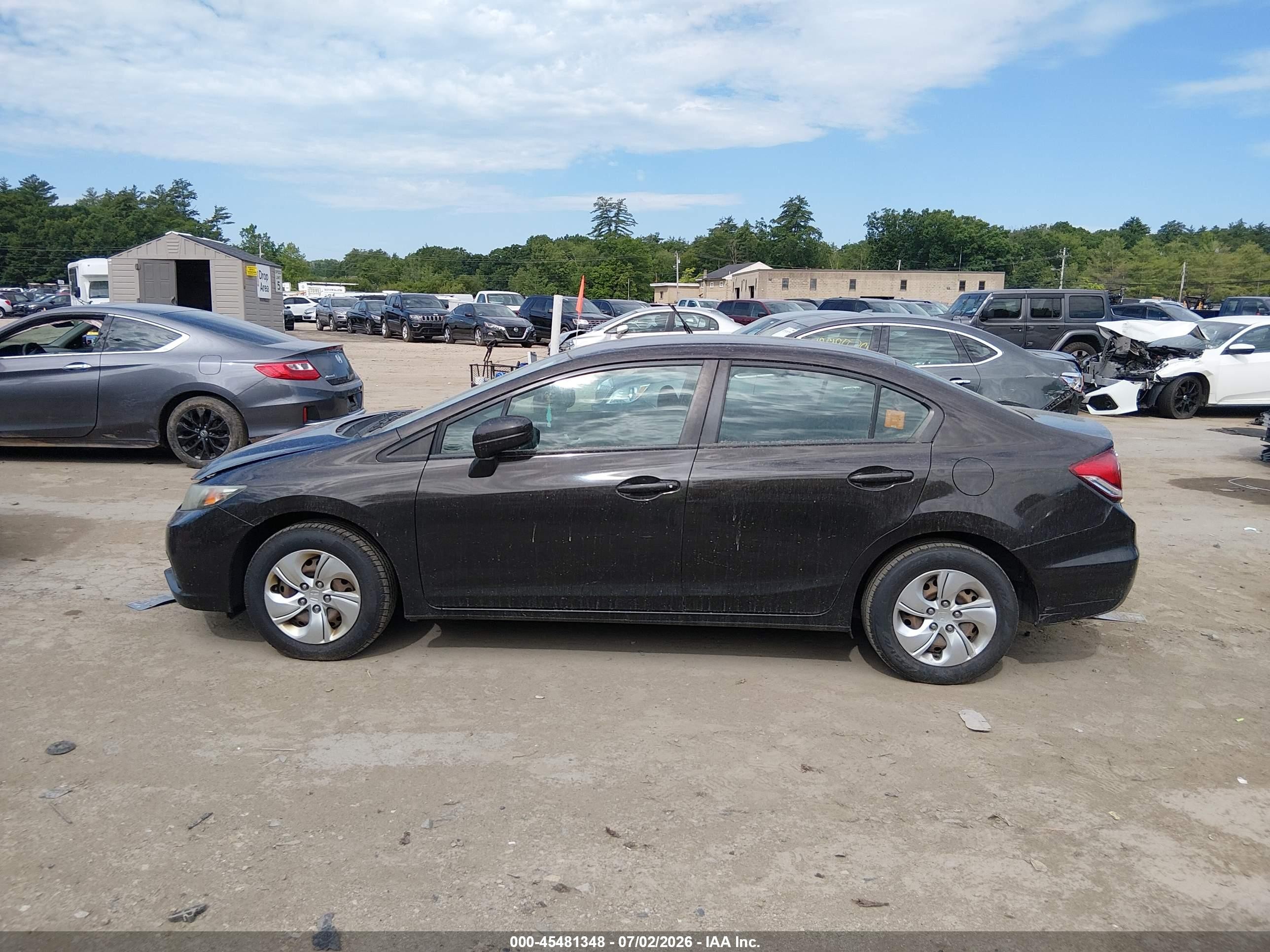 2014 Honda Civic Lx Коричневый vin: 2HGFB2F56EH520792