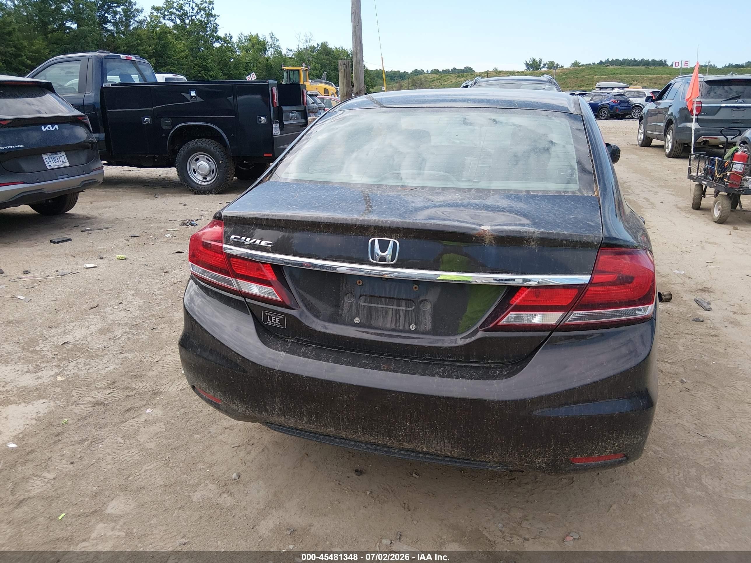 2014 Honda Civic Lx Коричневый vin: 2HGFB2F56EH520792