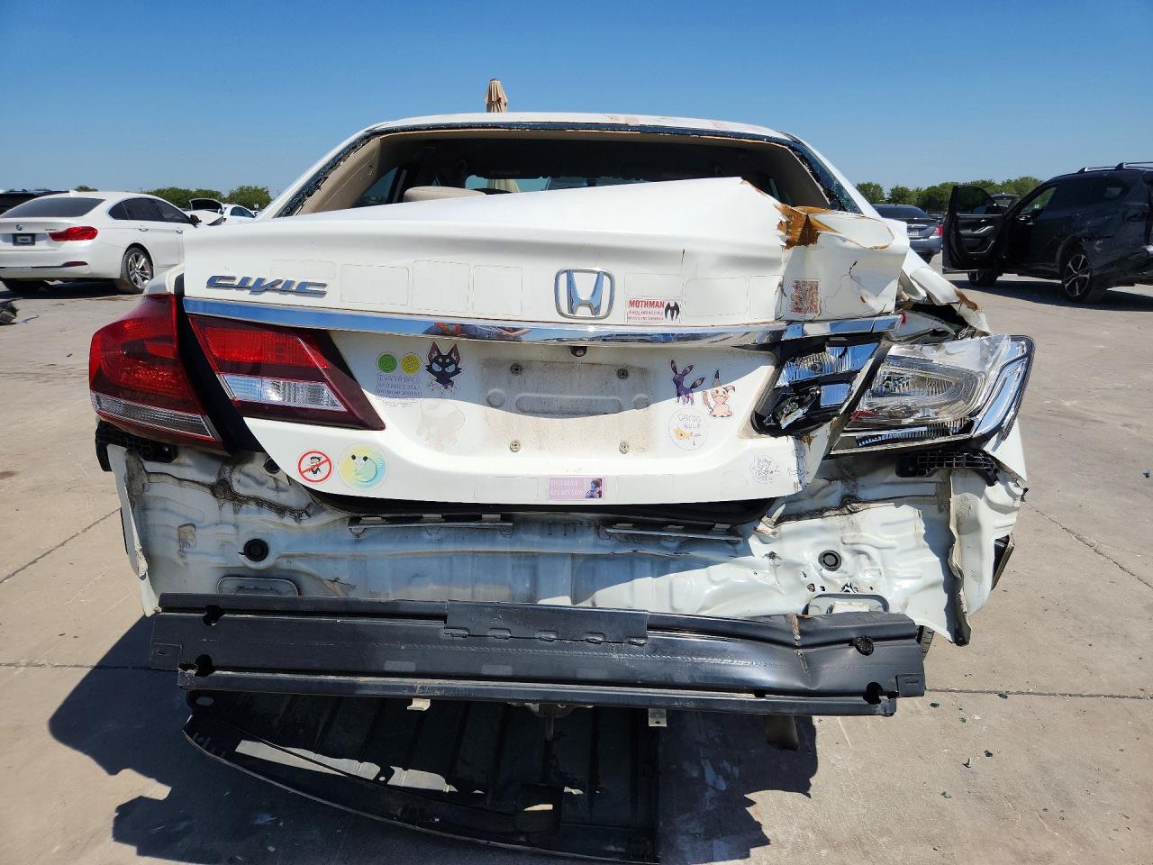 2014 Honda Civic Lx White vin: 2HGFB2F56EH529962