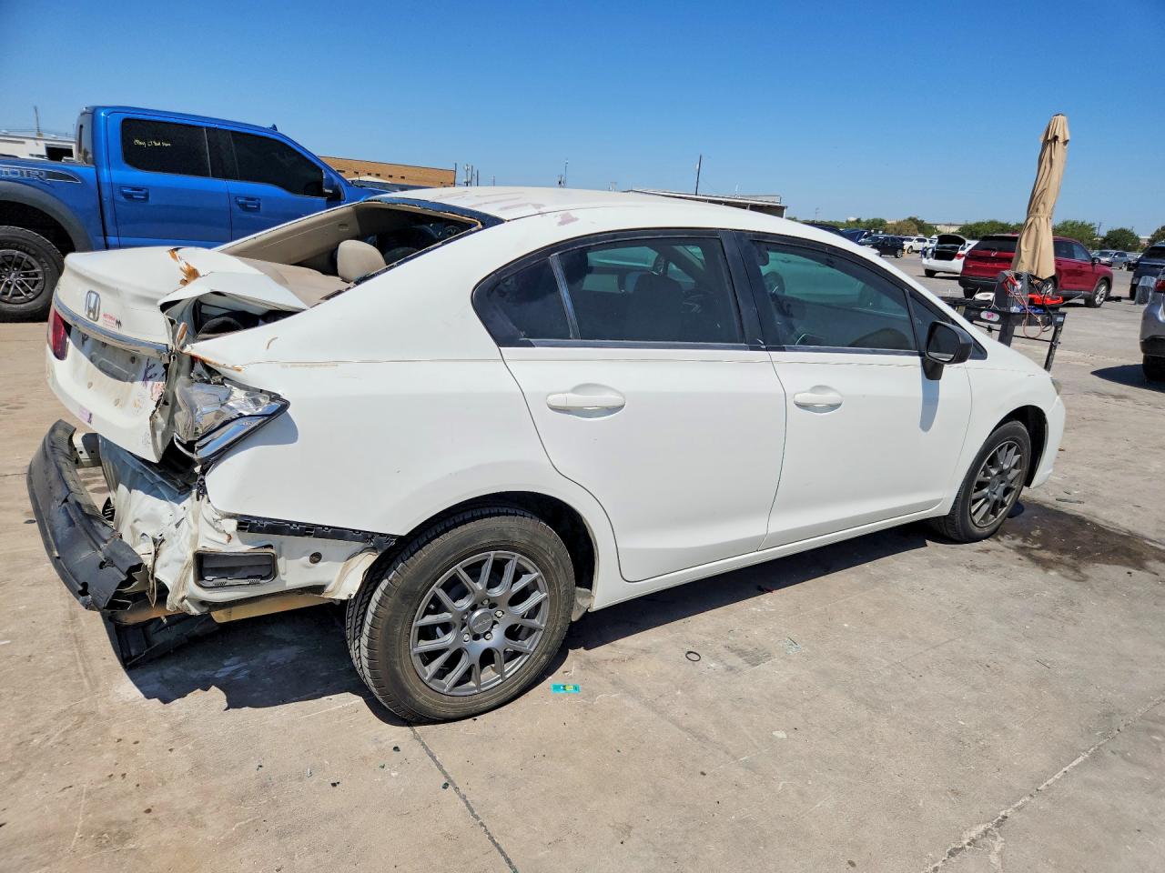 2014 Honda Civic Lx White vin: 2HGFB2F56EH529962