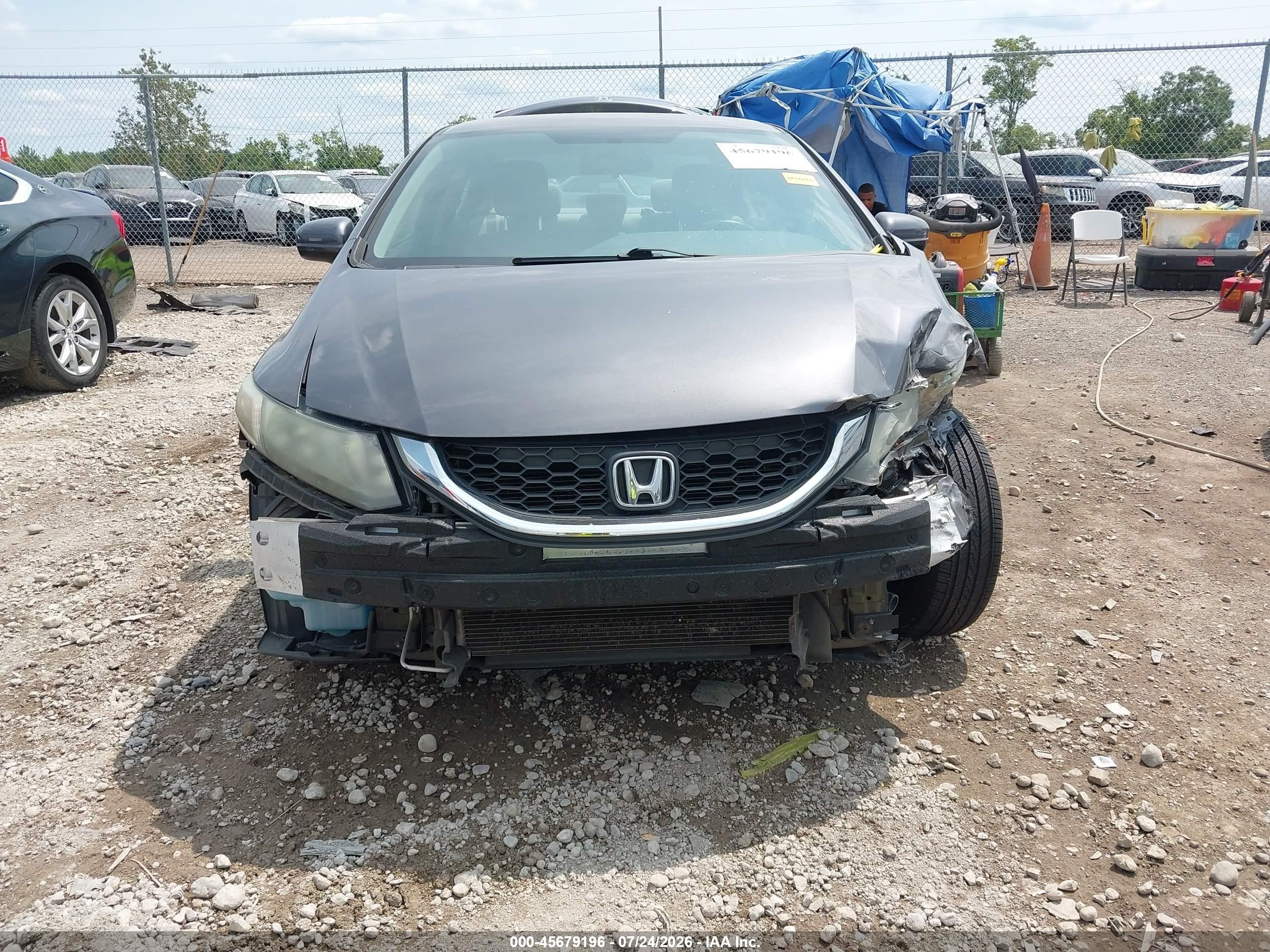 2014 Honda Civic Lx Серый vin: 2HGFB2F56EH545871