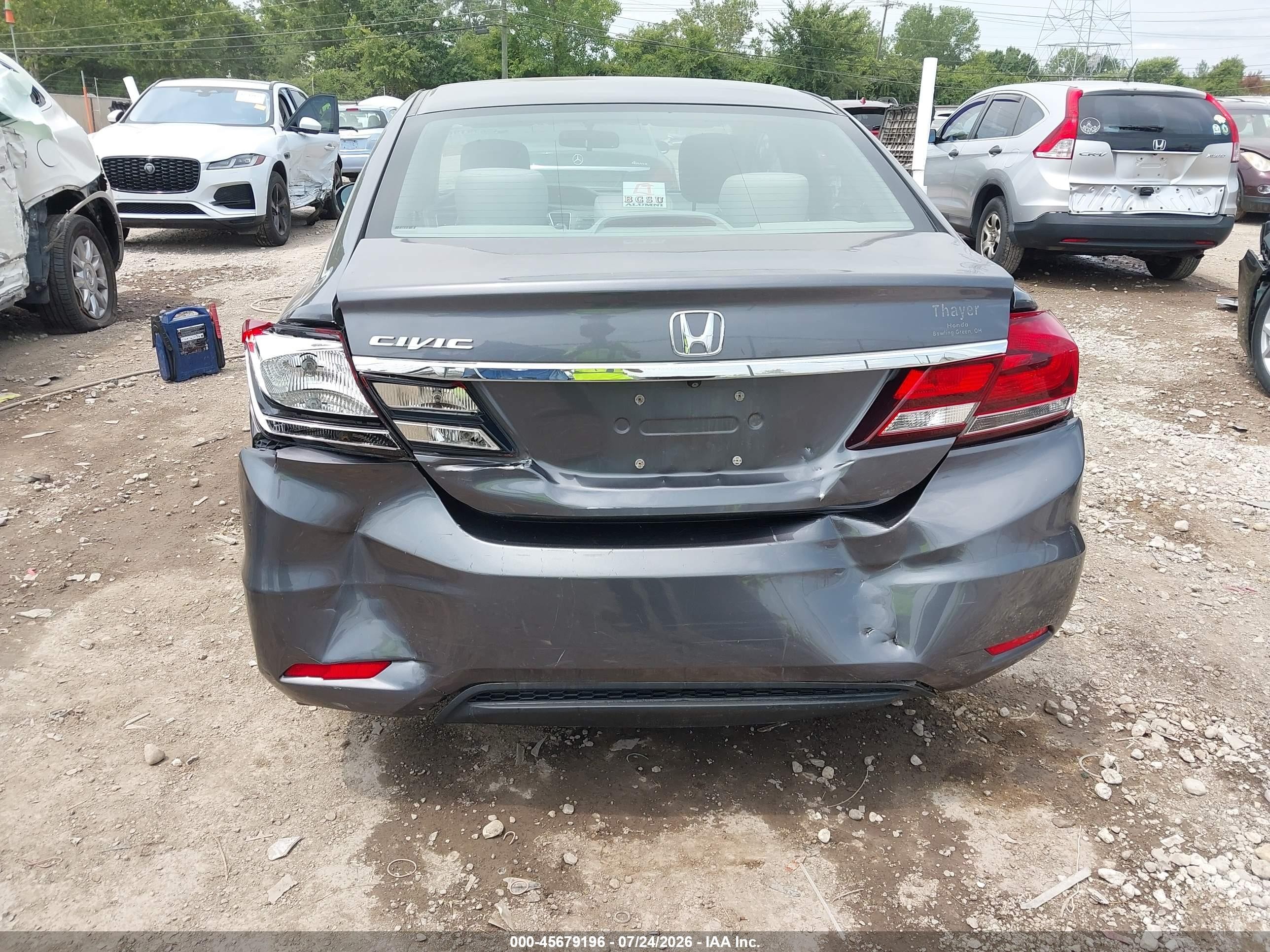 2014 Honda Civic Lx Серый vin: 2HGFB2F56EH545871