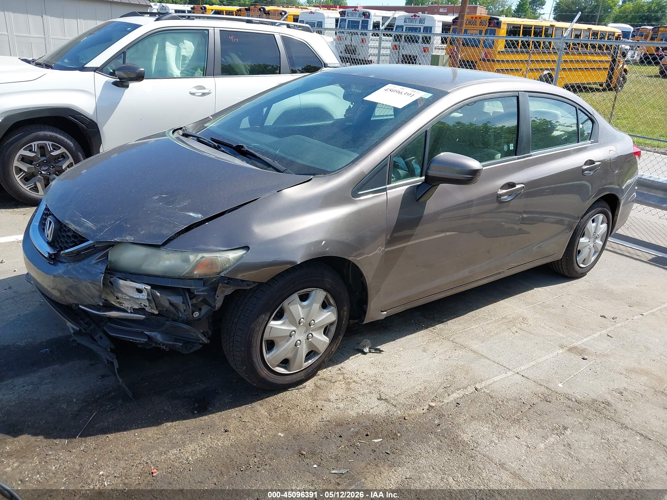 2014 Honda Civic Lx Коричневый vin: 2HGFB2F56EH549998