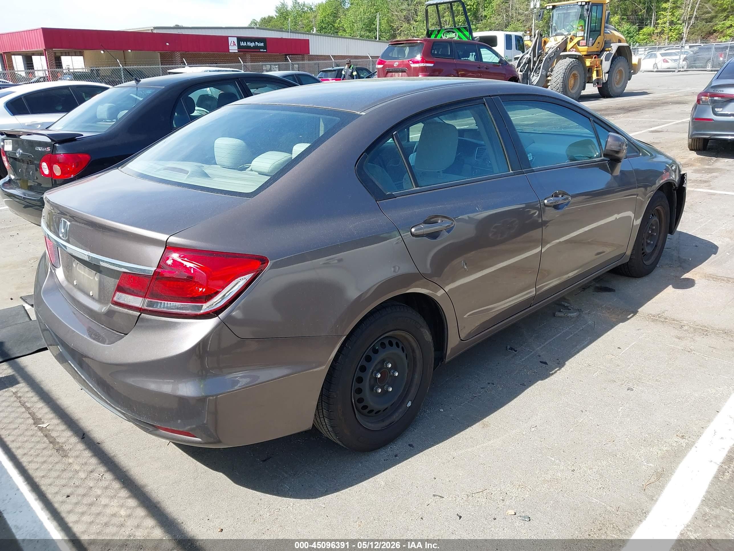 2014 Honda Civic Lx Коричневый vin: 2HGFB2F56EH549998