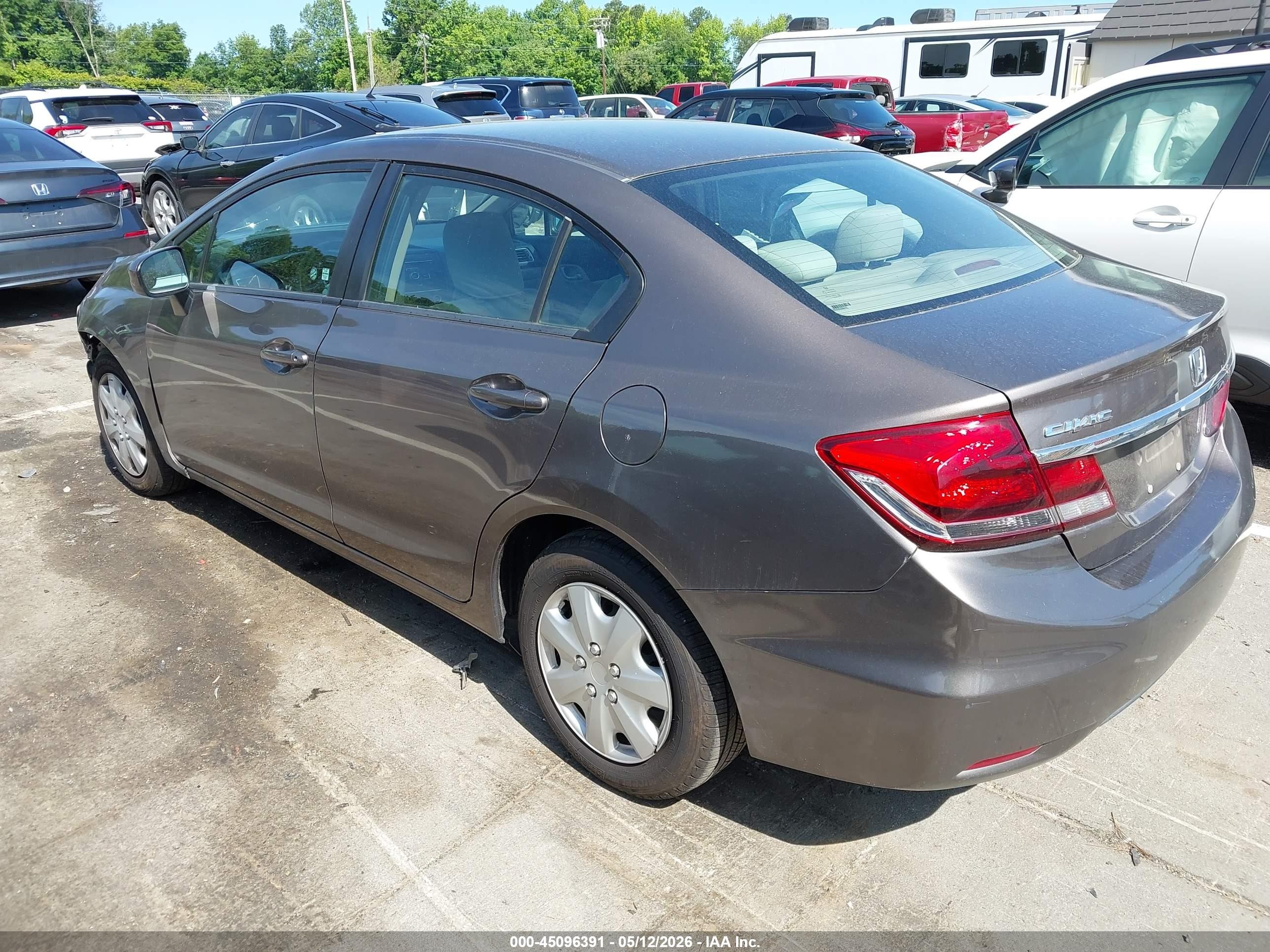 2014 Honda Civic Lx Коричневый vin: 2HGFB2F56EH549998