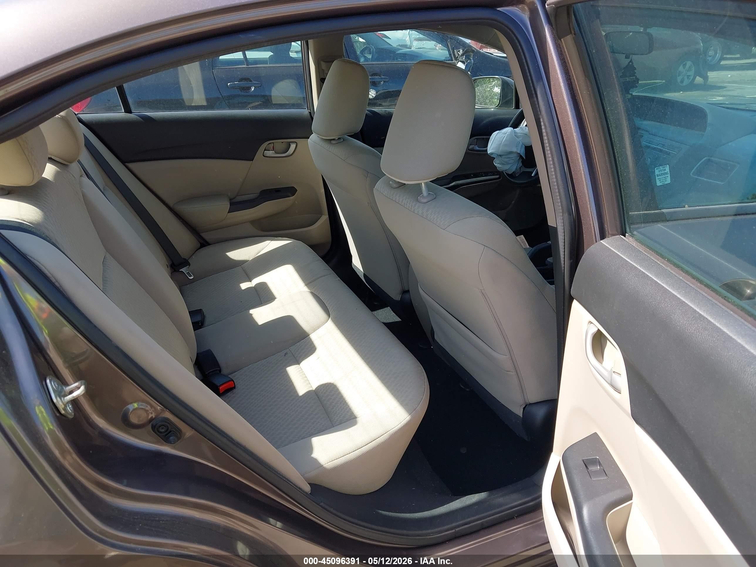 2014 Honda Civic Lx Коричневый vin: 2HGFB2F56EH549998