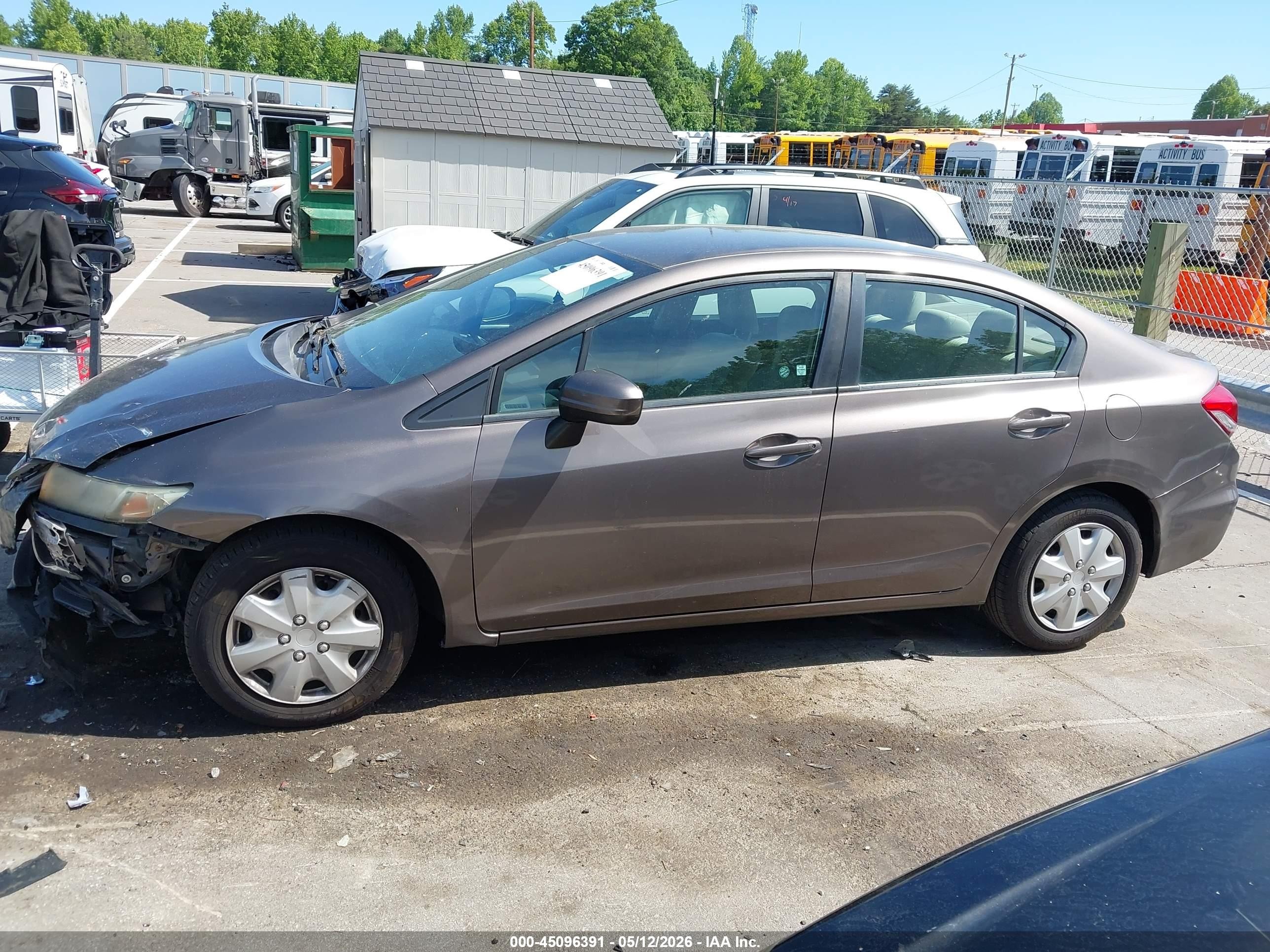 2014 Honda Civic Lx Коричневый vin: 2HGFB2F56EH549998