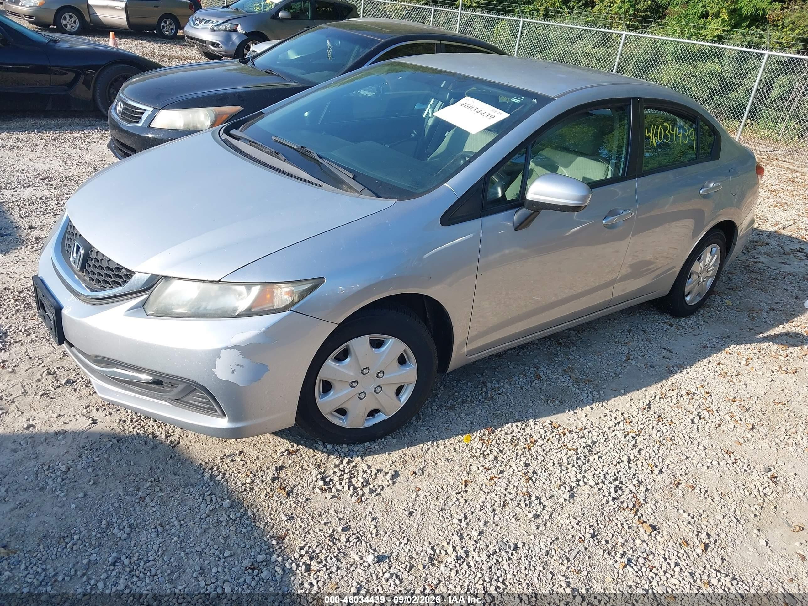 2014 Honda Civic Lx Silver vin: 2HGFB2F56EH554862