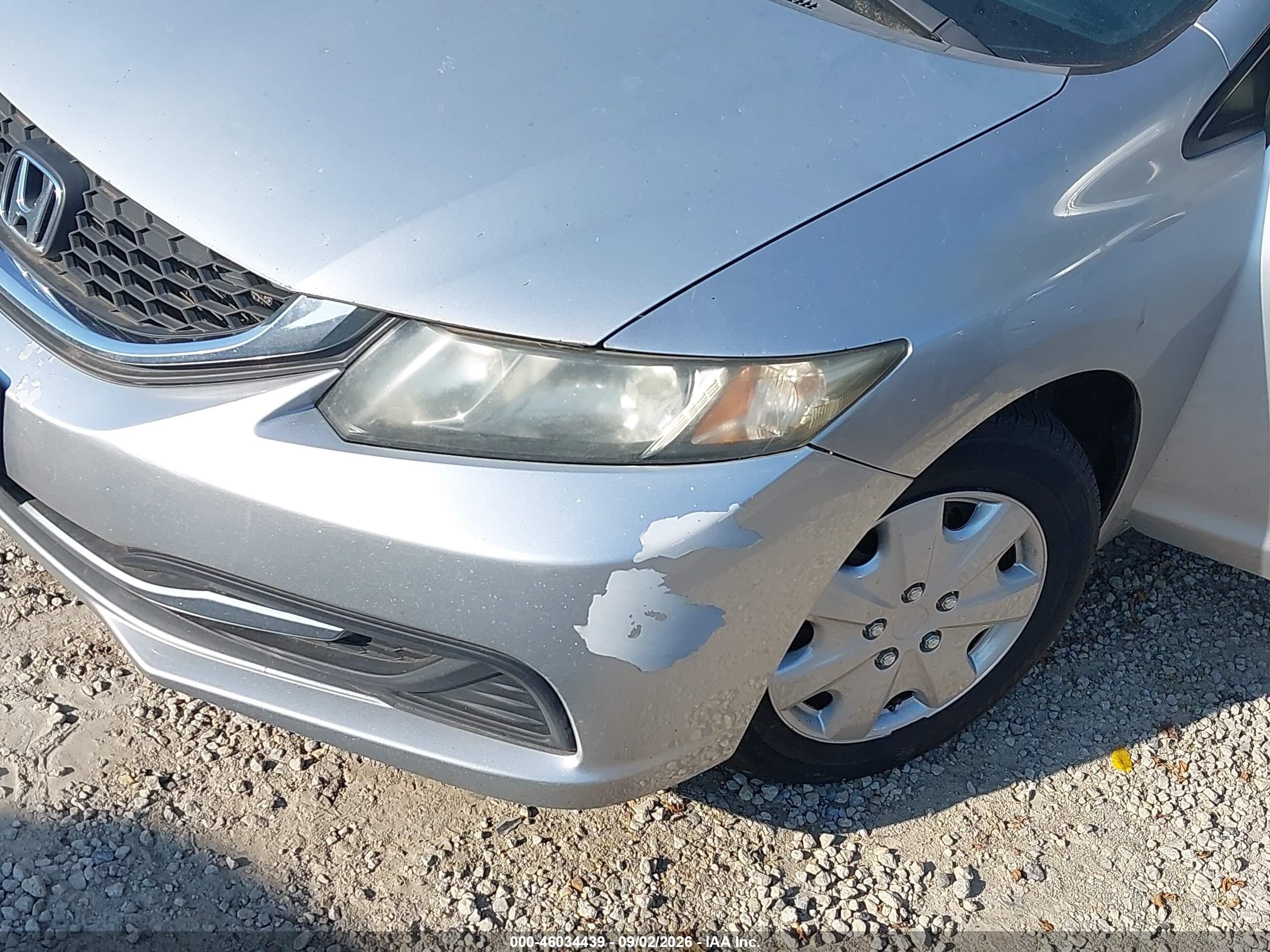 2014 Honda Civic Lx Silver vin: 2HGFB2F56EH554862