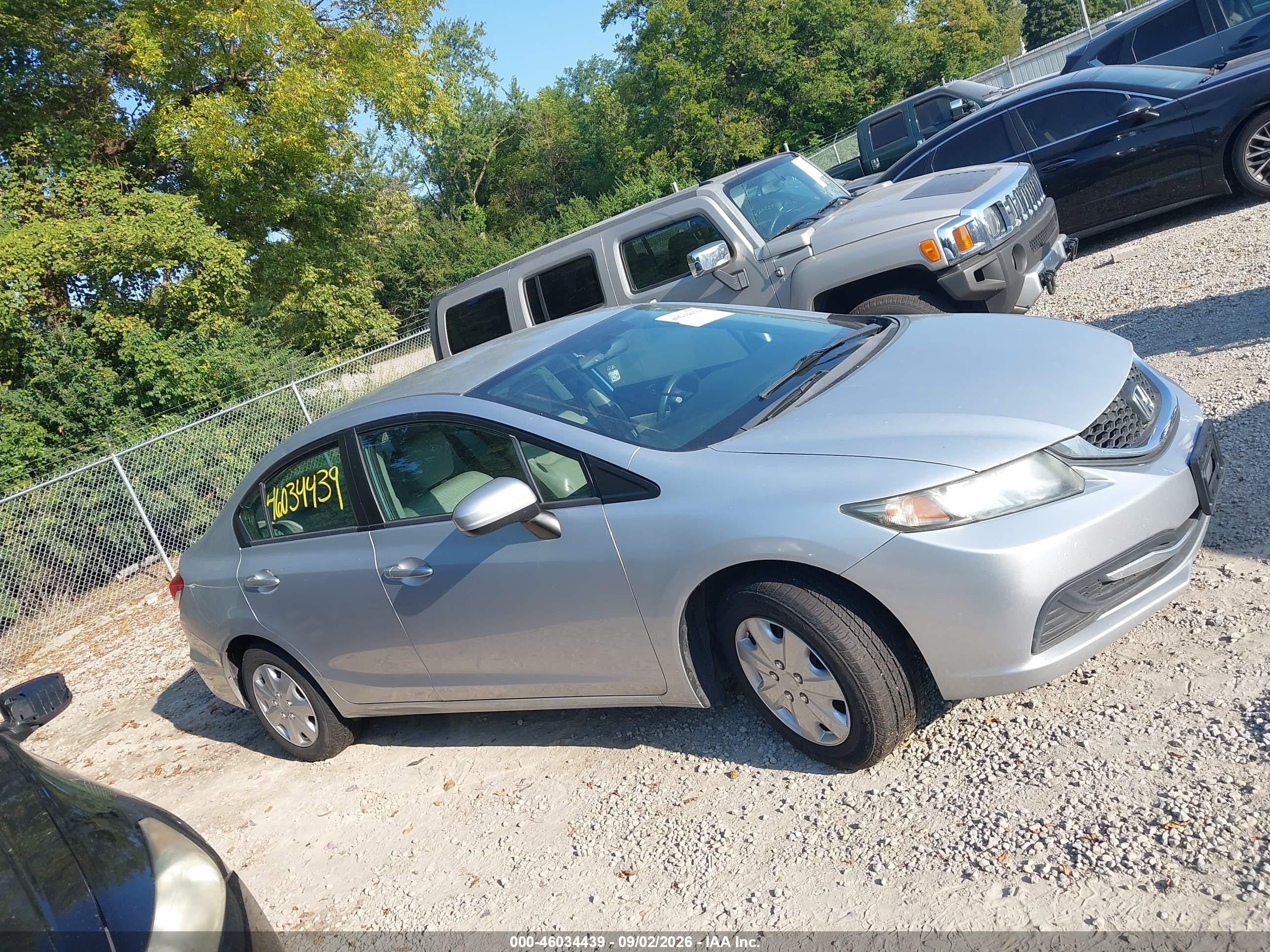 2014 Honda Civic Lx Silver vin: 2HGFB2F56EH554862
