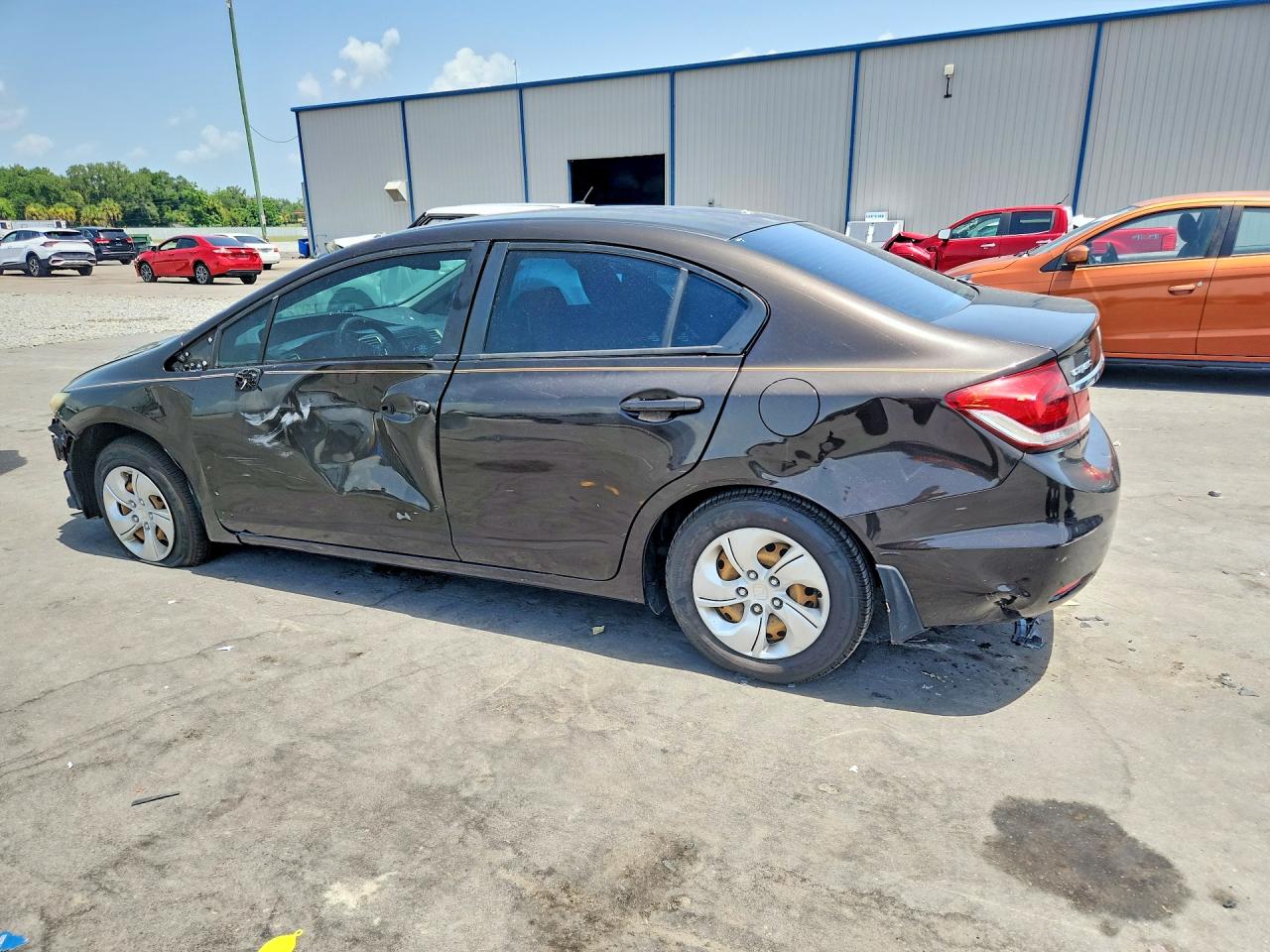 2014 Honda Civic Lx Brown vin: 2HGFB2F56EH555199