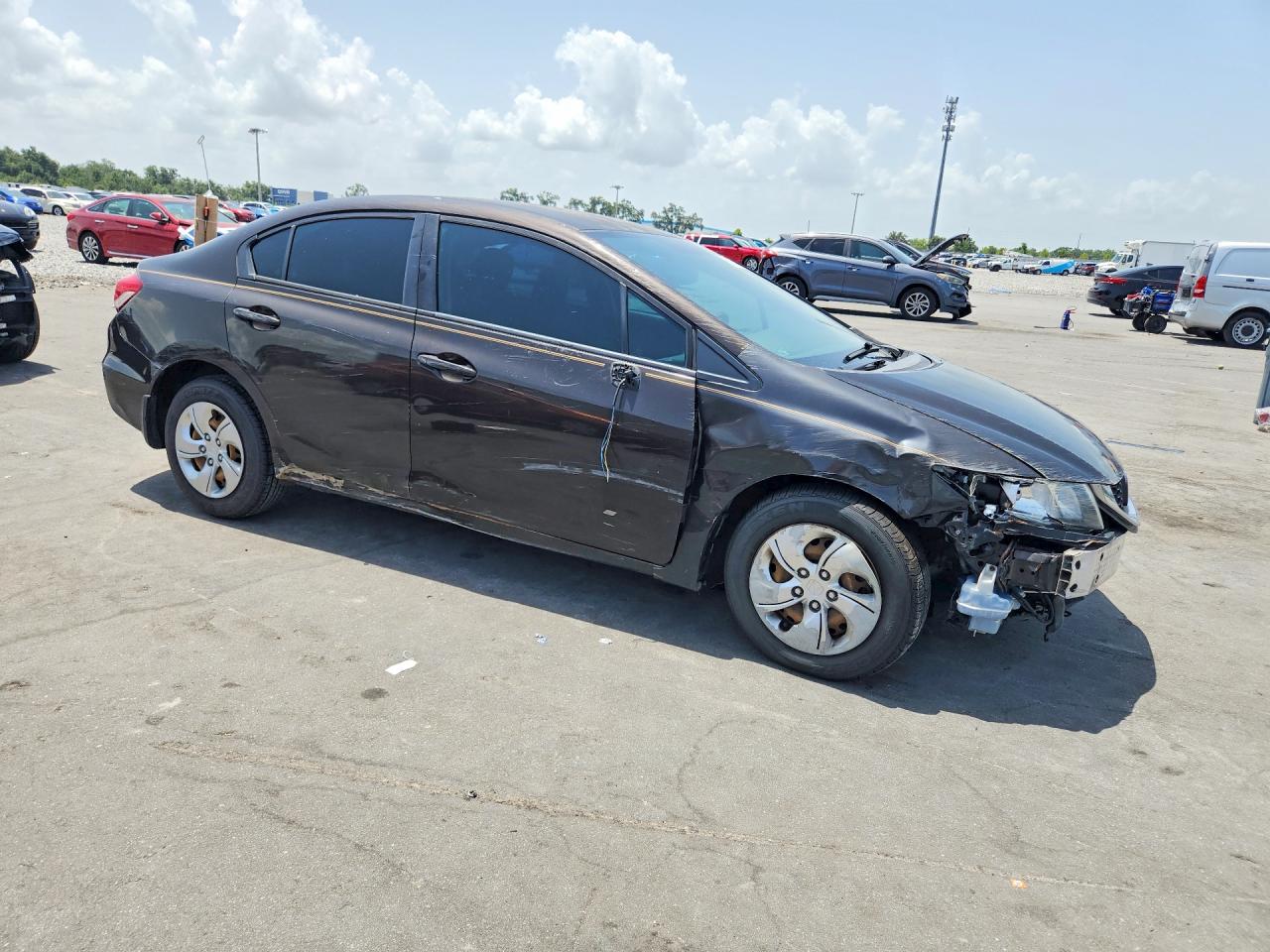 2014 Honda Civic Lx Brown vin: 2HGFB2F56EH555199