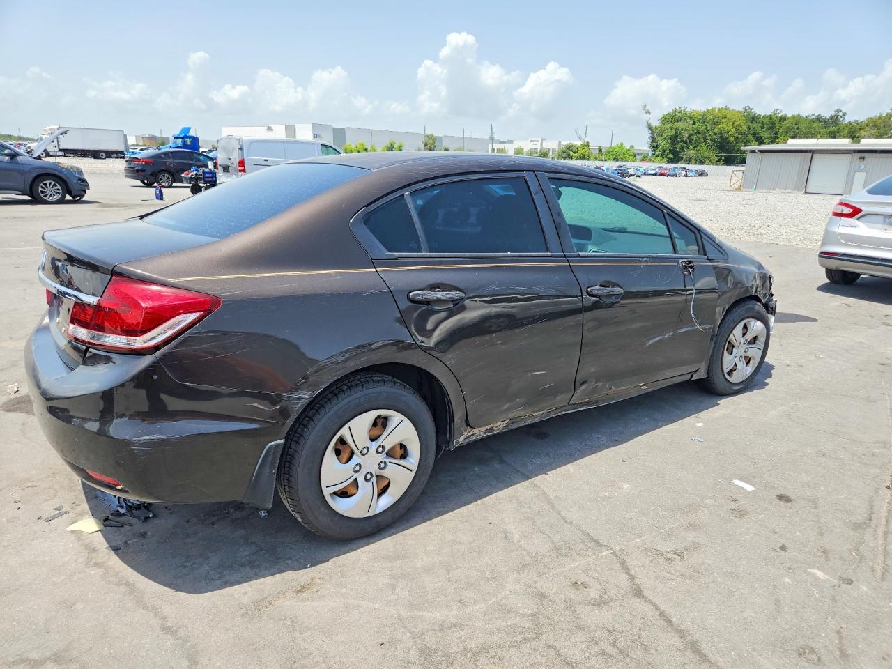 2014 Honda Civic Lx Brown vin: 2HGFB2F56EH555199