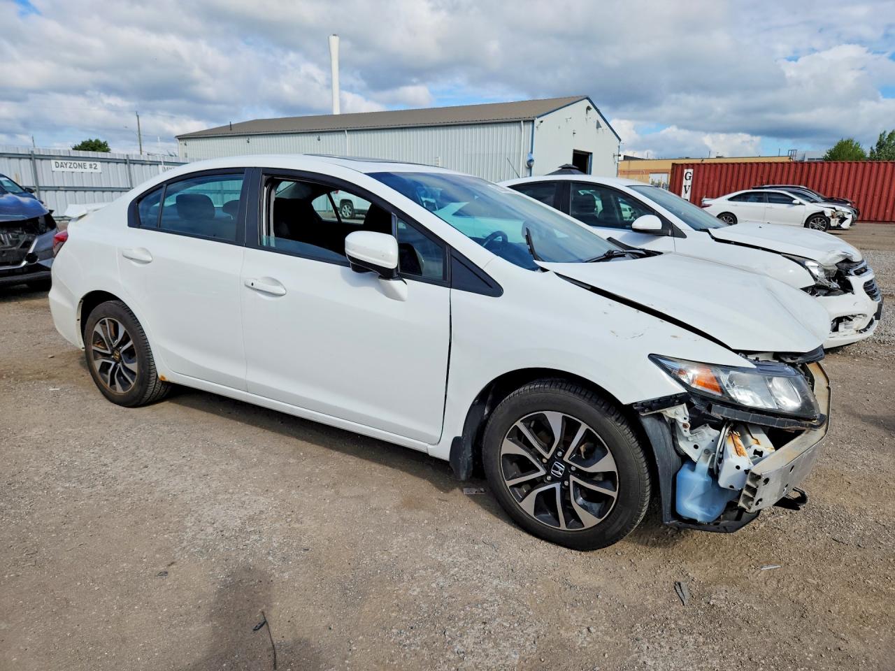 2015 Honda Civic Lx White vin: 2HGFB2F56FH037210
