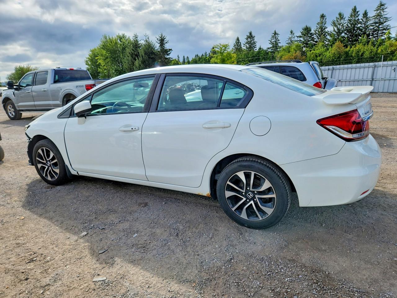 2015 Honda Civic Lx White vin: 2HGFB2F56FH037210