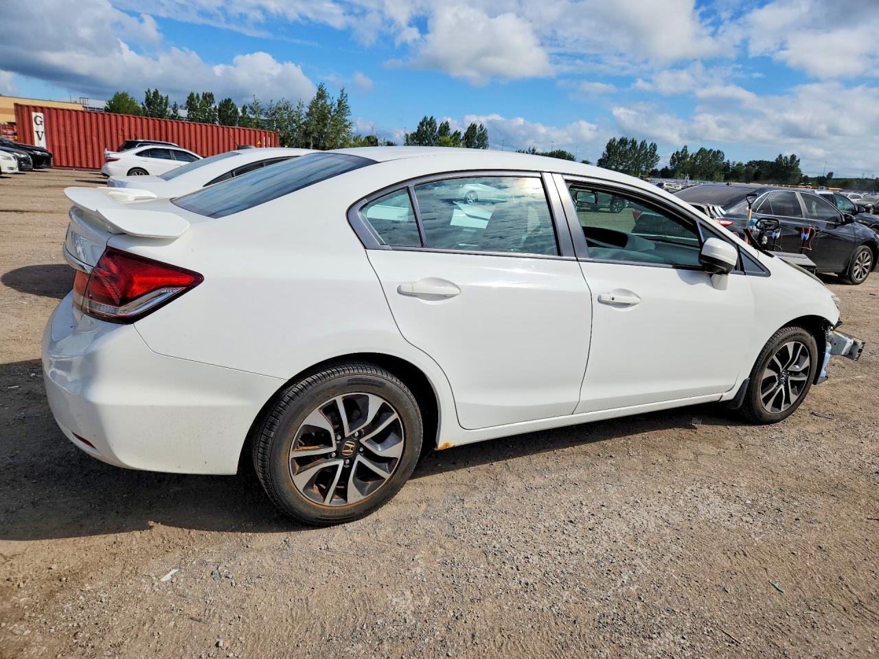 2015 Honda Civic Lx White vin: 2HGFB2F56FH037210