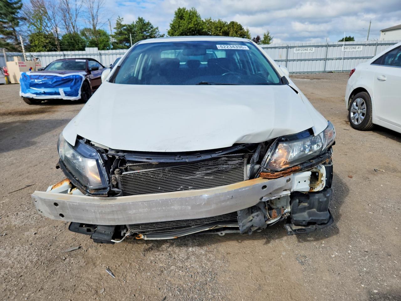2015 Honda Civic Lx White vin: 2HGFB2F56FH037210