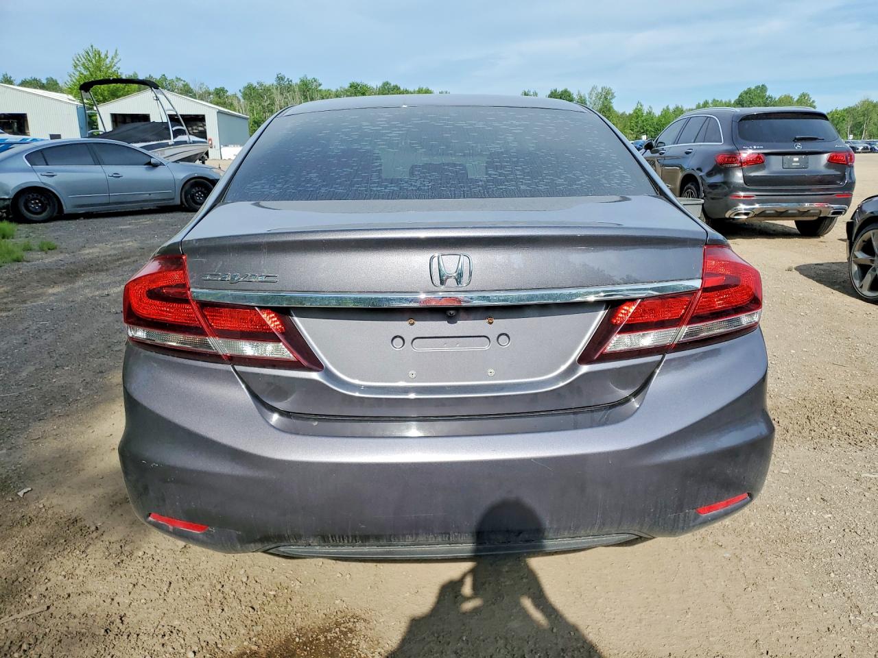 2015 Honda Civic Lx Gray vin: 2HGFB2F56FH052807