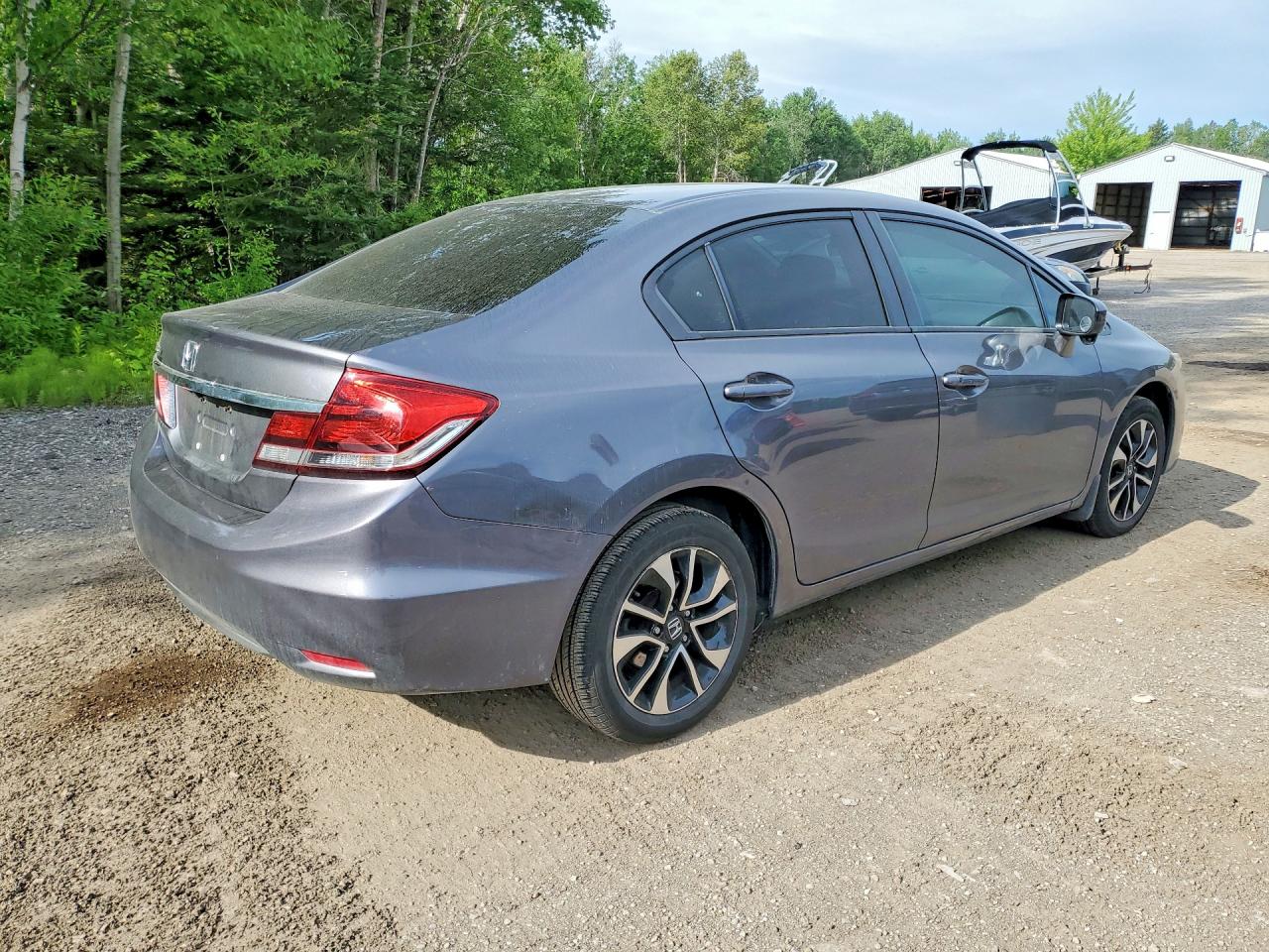 2015 Honda Civic Lx Gray vin: 2HGFB2F56FH052807