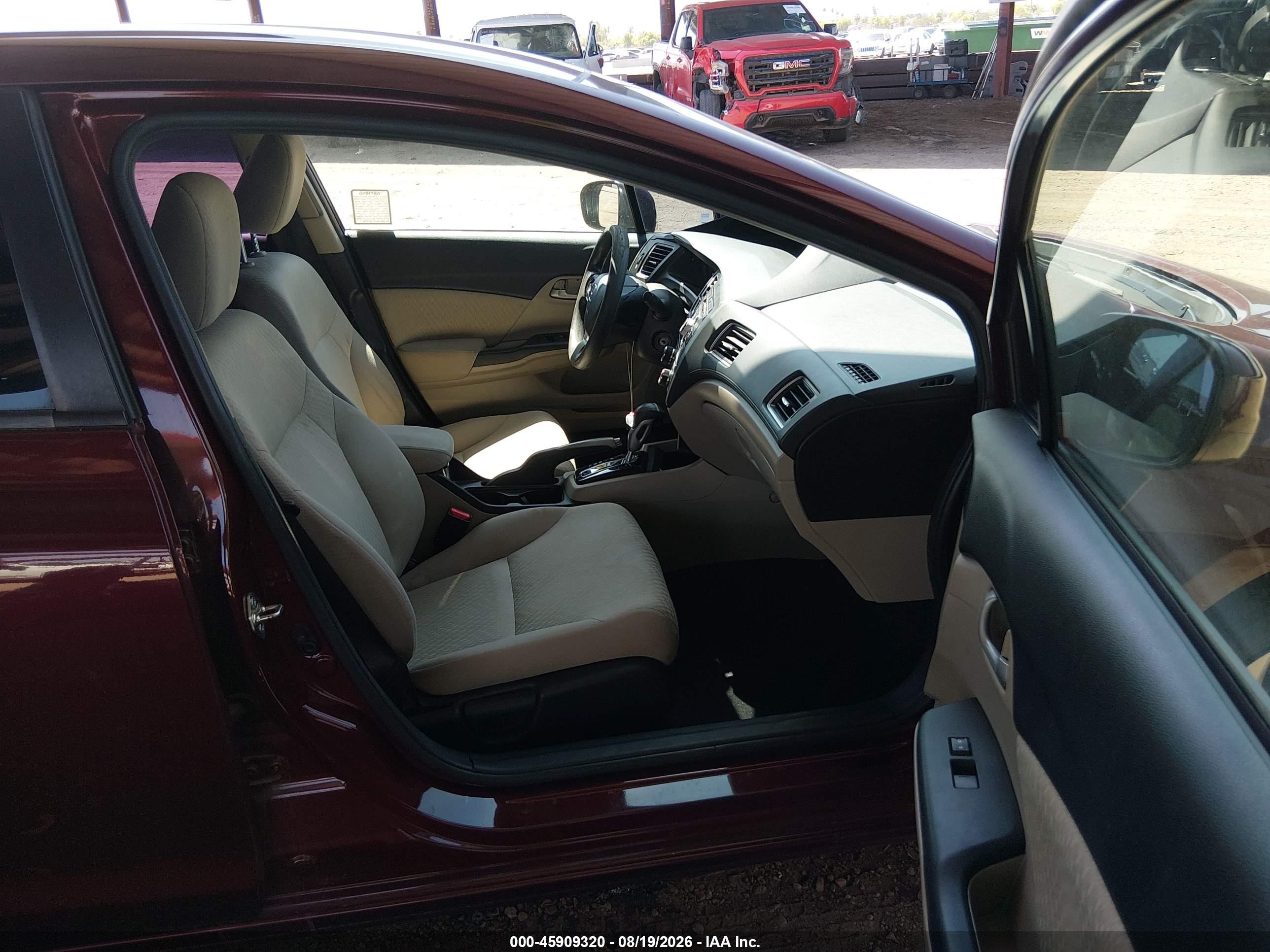 2015 Honda Civic Lx Red vin: 2HGFB2F56FH514346