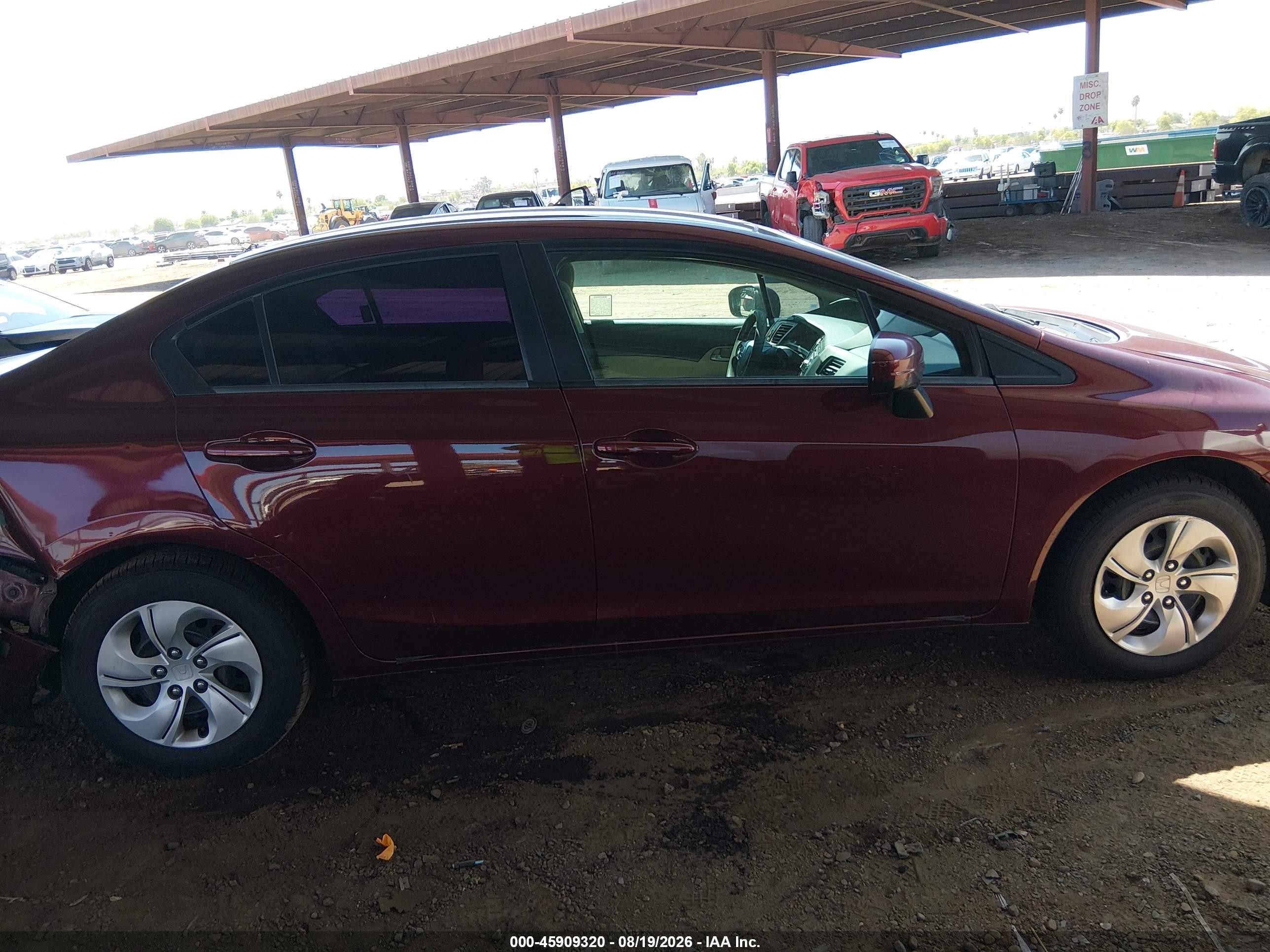 2015 Honda Civic Lx Red vin: 2HGFB2F56FH514346
