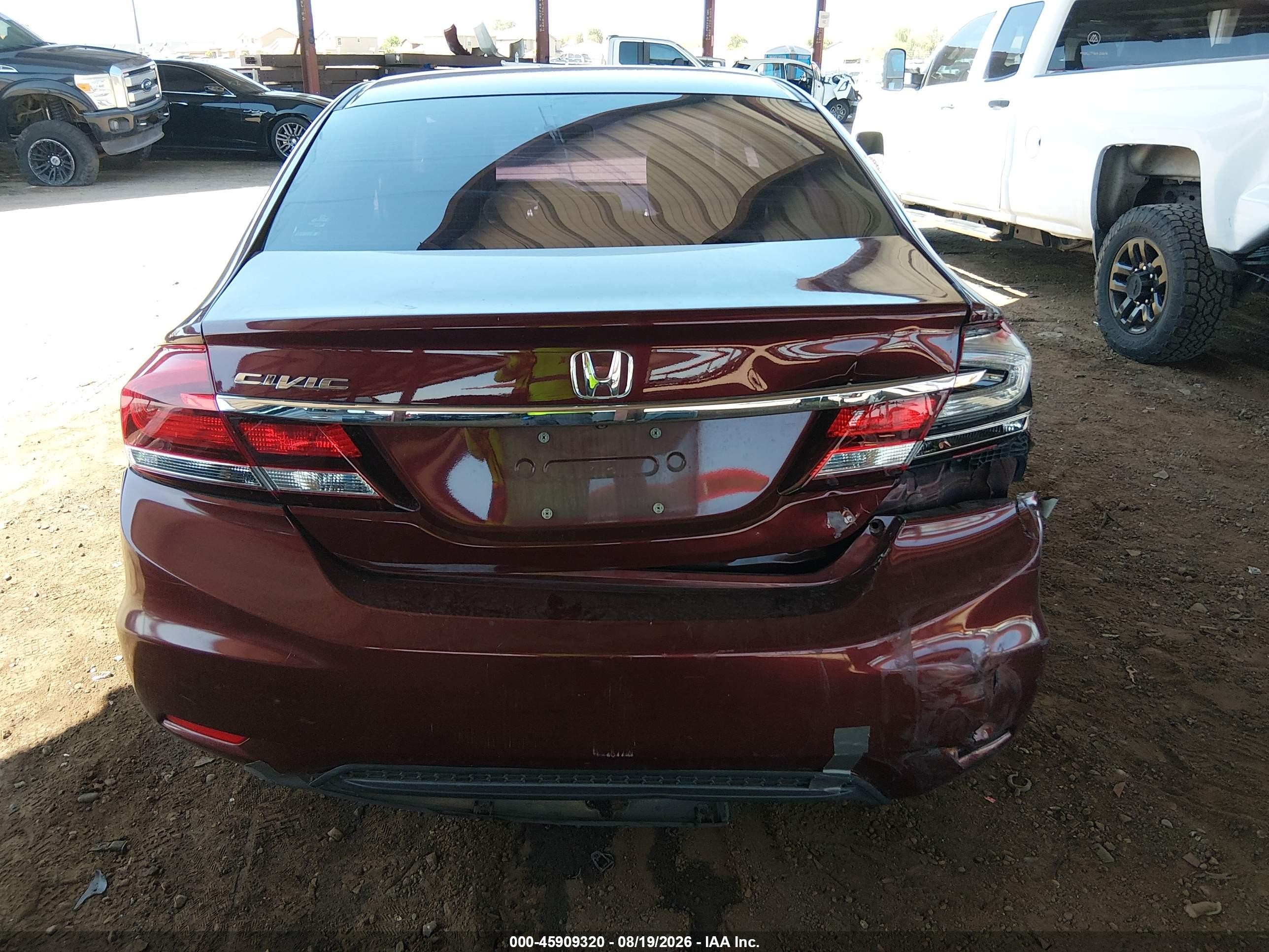 2015 Honda Civic Lx Red vin: 2HGFB2F56FH514346