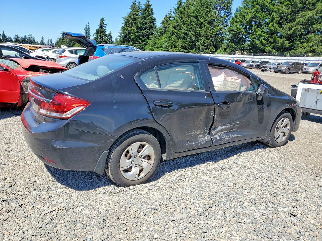 2015 Honda Civic Lx Black vin: 2HGFB2F56FH517246