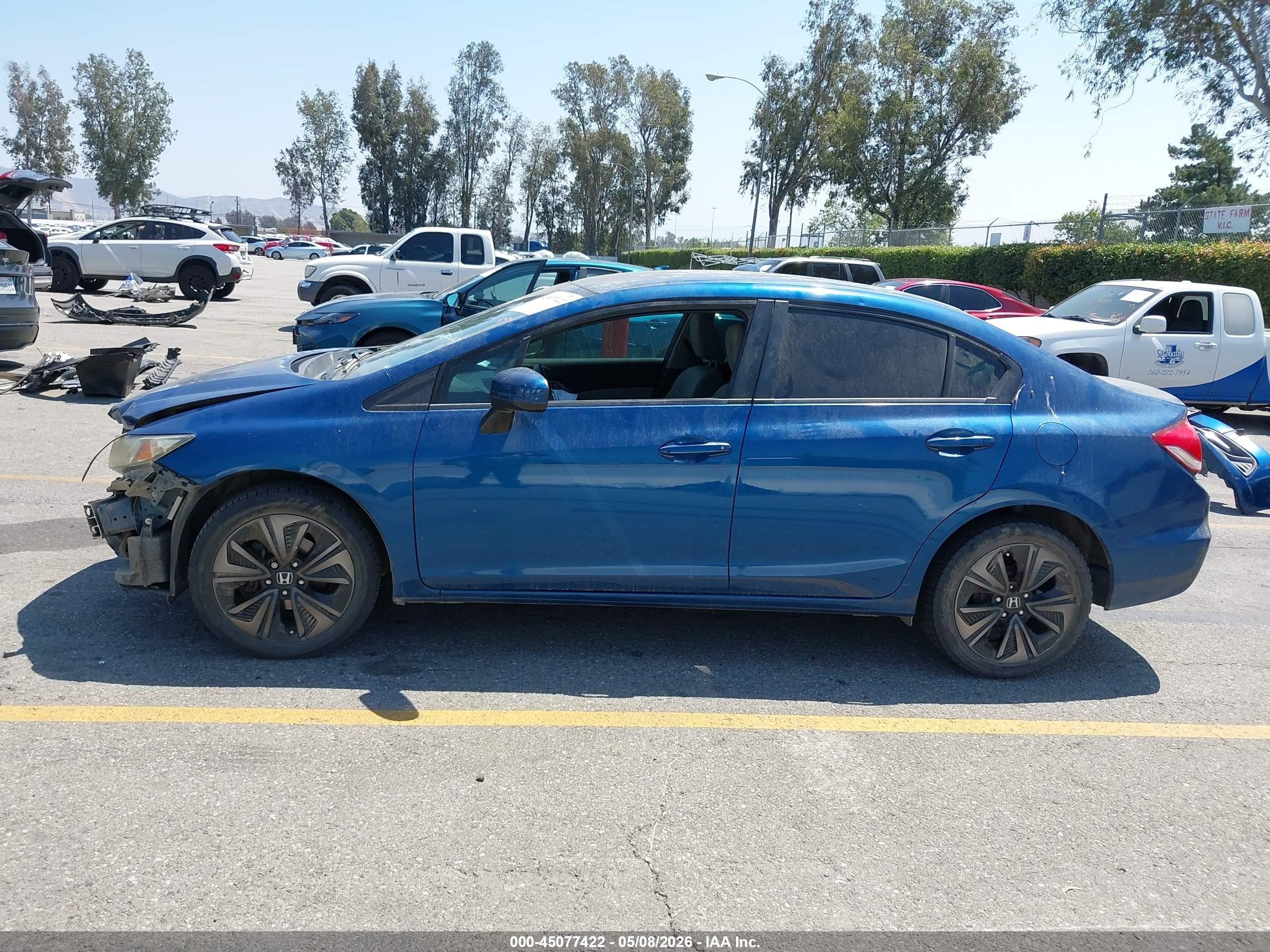2015 Honda Civic Lx Blue vin: 2HGFB2F56FH537934