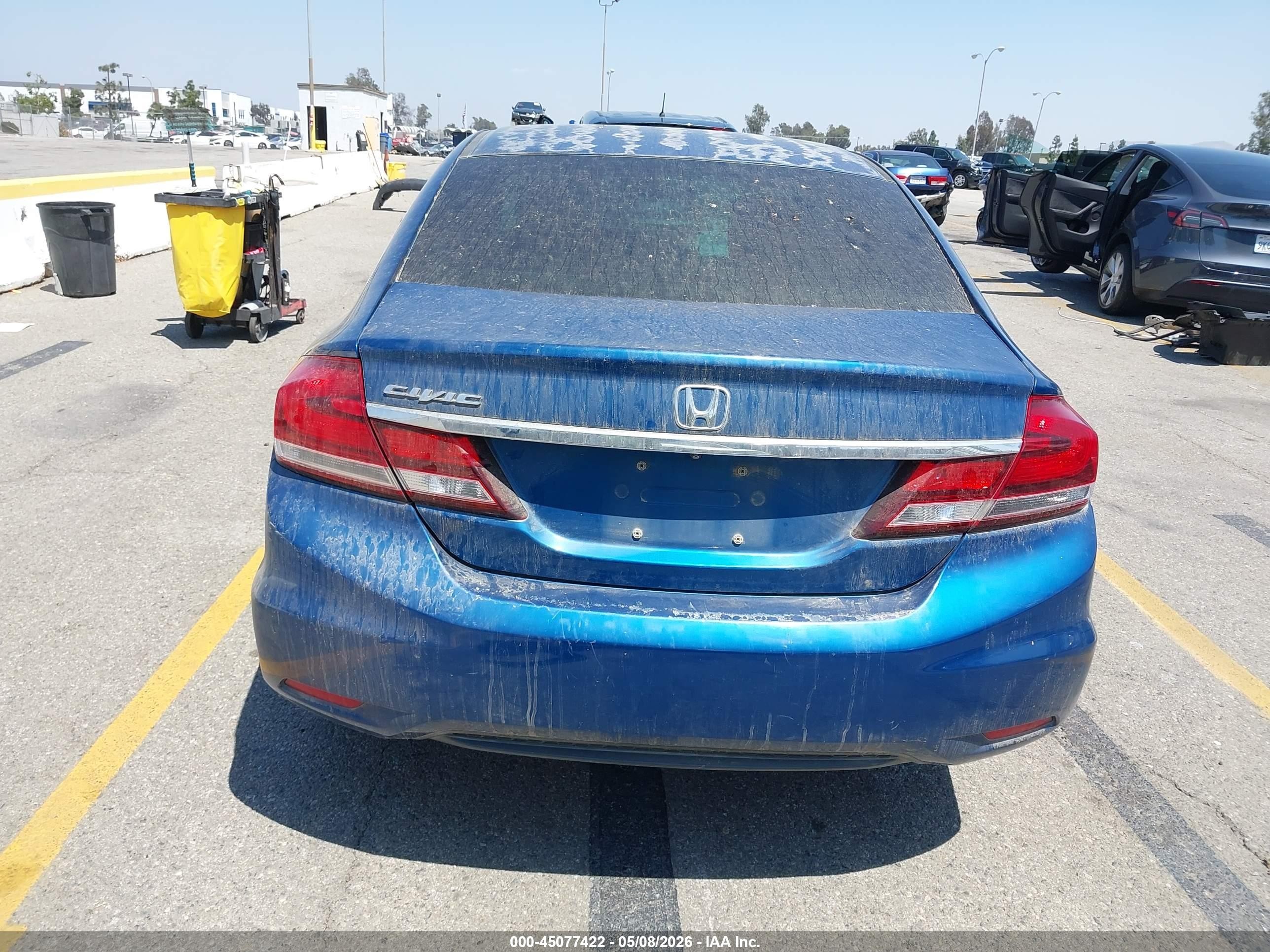 2015 Honda Civic Lx Blue vin: 2HGFB2F56FH537934