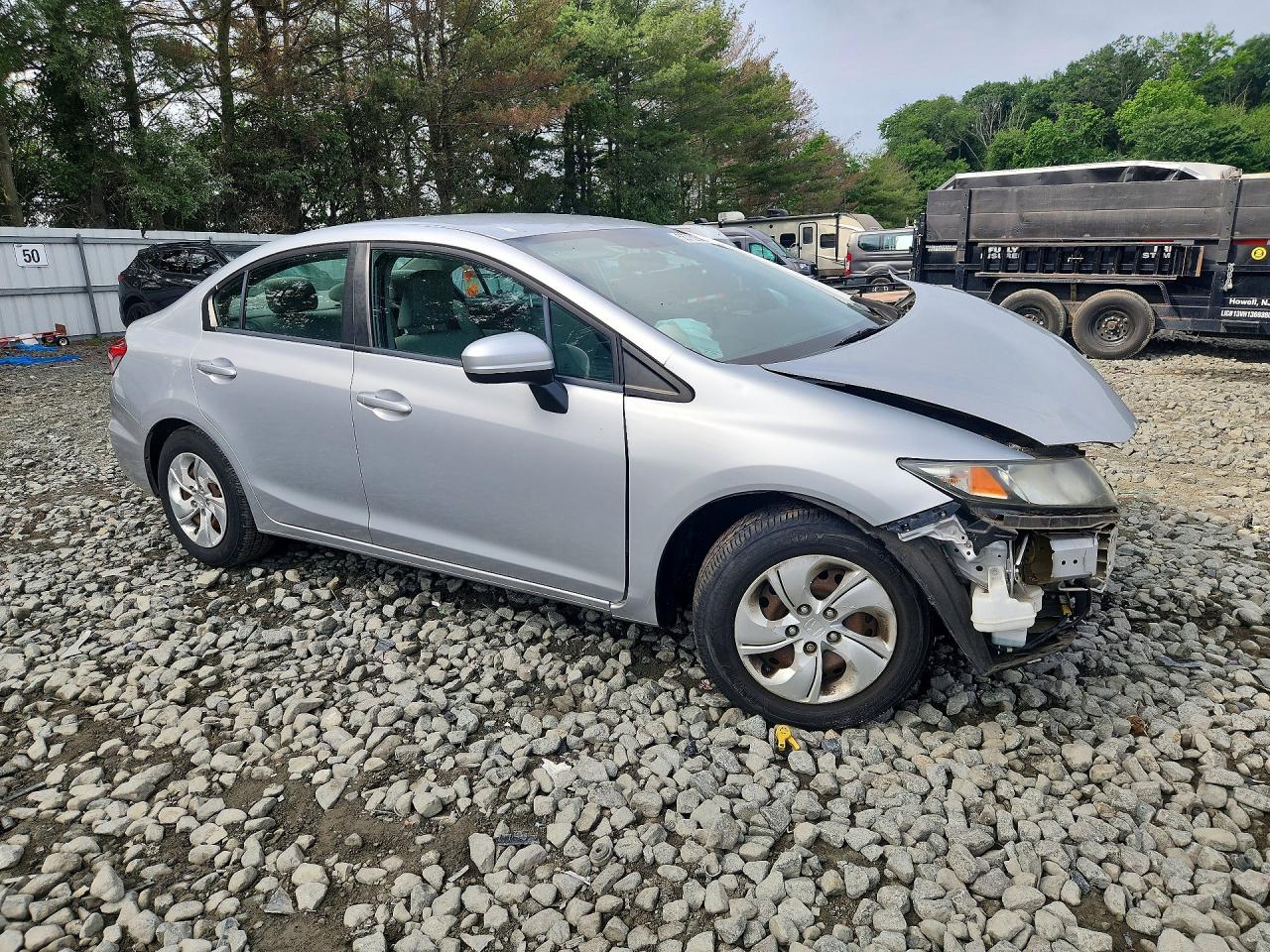 2015 Honda Civic Lx Silver vin: 2HGFB2F56FH541675