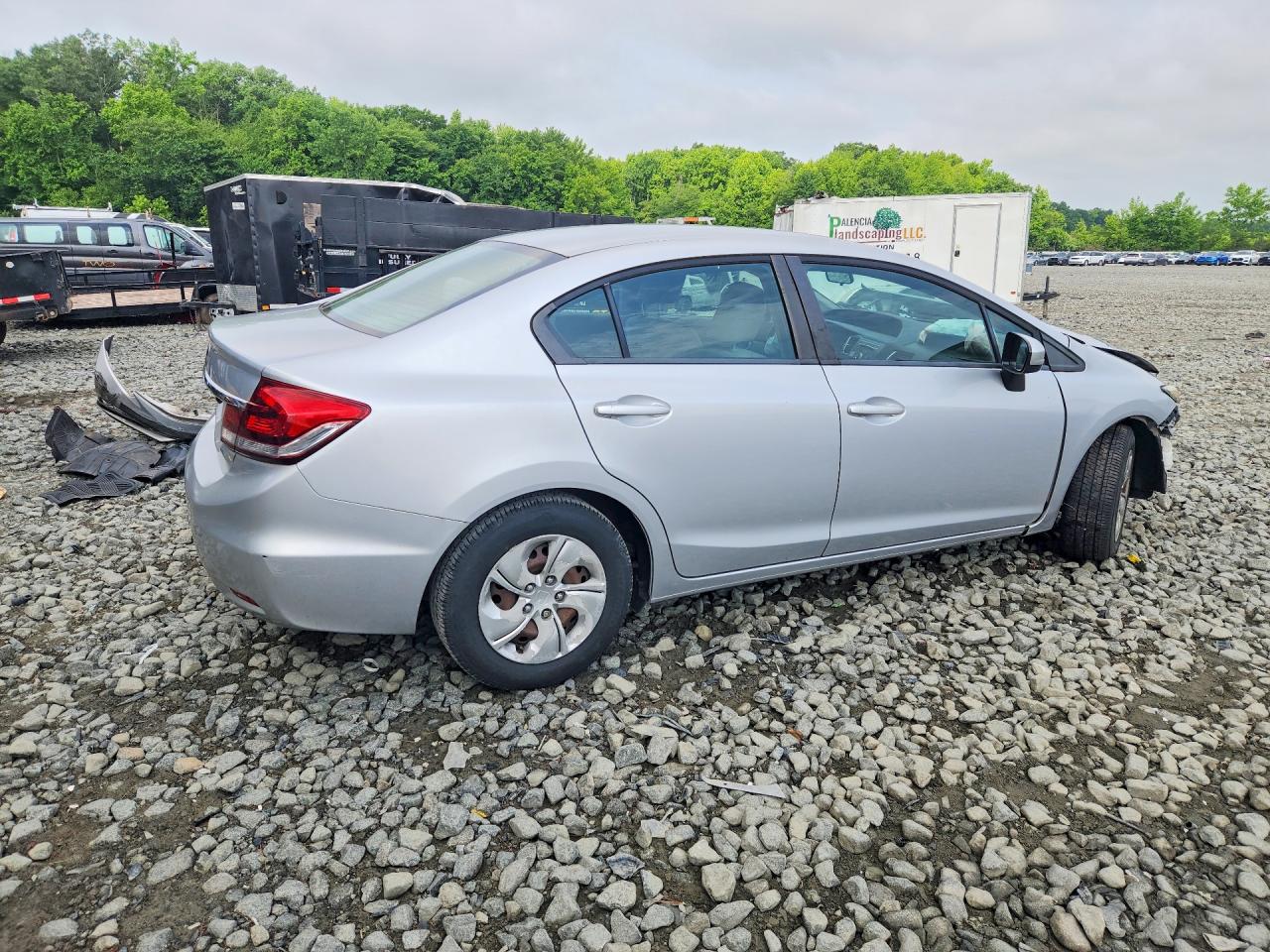 2015 Honda Civic Lx Silver vin: 2HGFB2F56FH541675