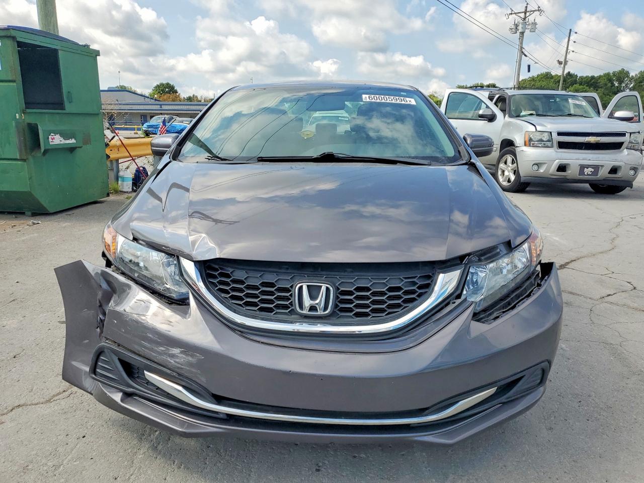 2015 Honda Civic Lx Gray vin: 2HGFB2F56FH552532