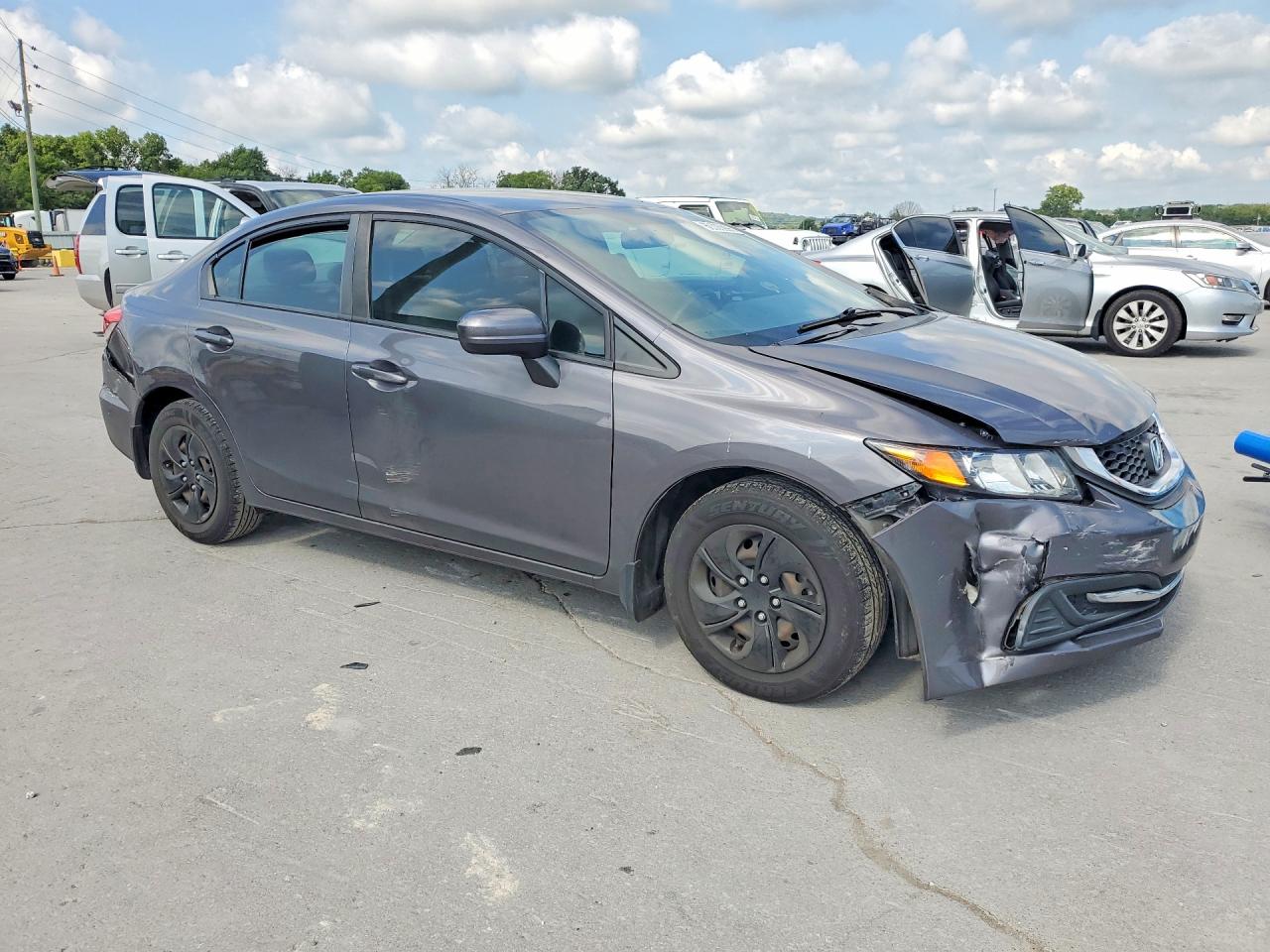 2015 Honda Civic Lx Gray vin: 2HGFB2F56FH552532