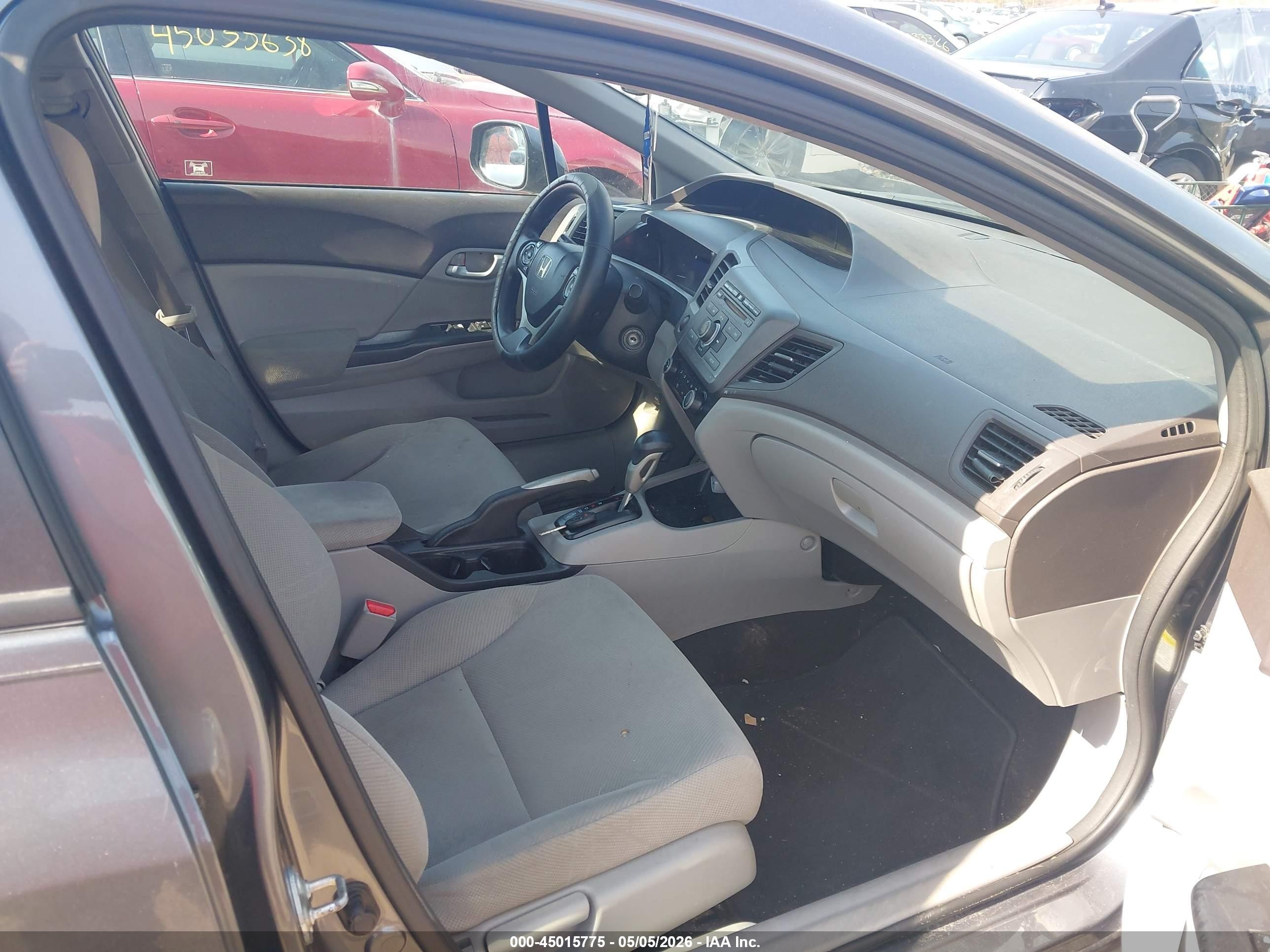 2012 Honda Civic Lx Gray vin: 2HGFB2F57CH315253