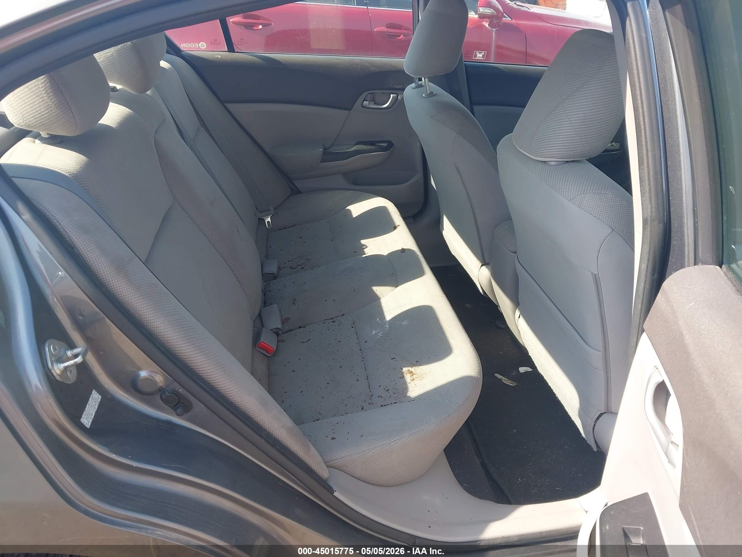 2012 Honda Civic Lx Gray vin: 2HGFB2F57CH315253