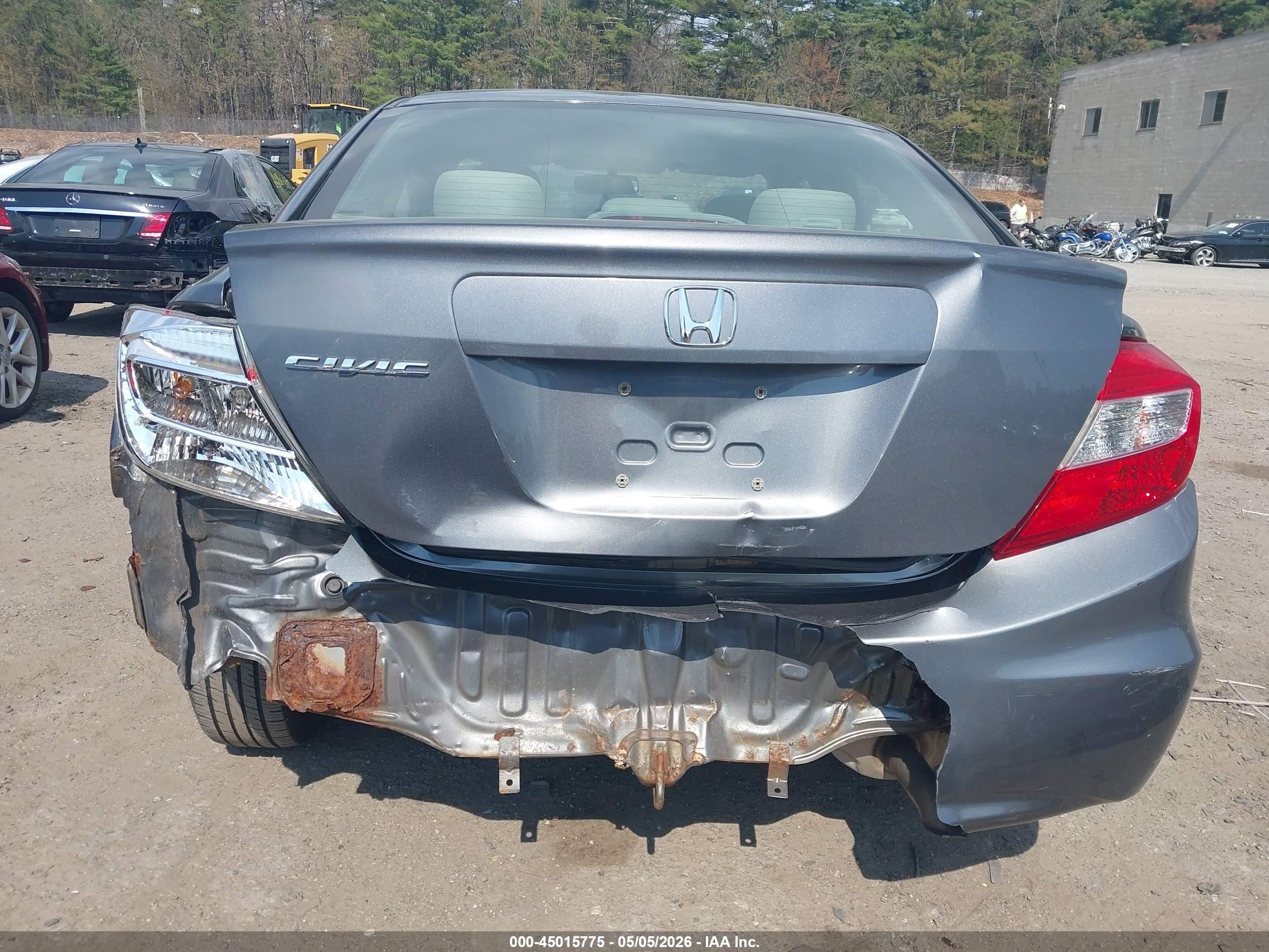 2012 Honda Civic Lx Gray vin: 2HGFB2F57CH315253
