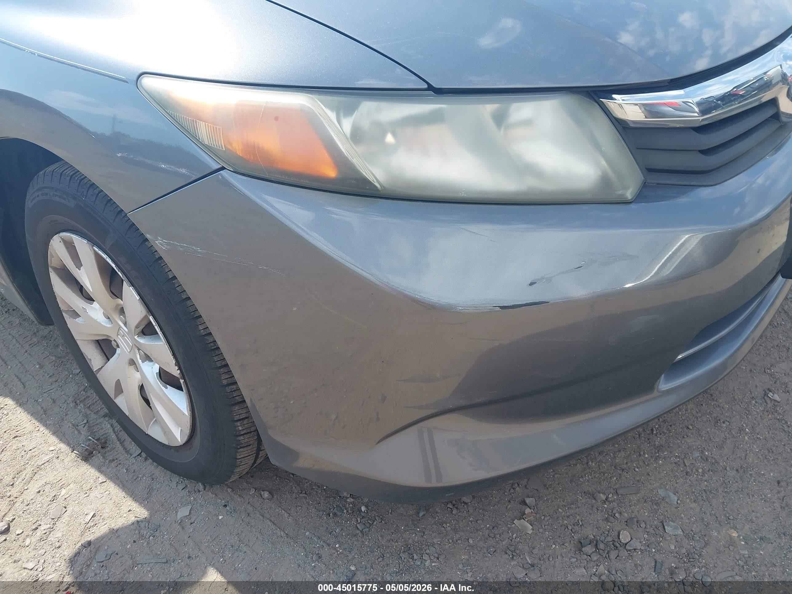 2012 Honda Civic Lx Gray vin: 2HGFB2F57CH315253