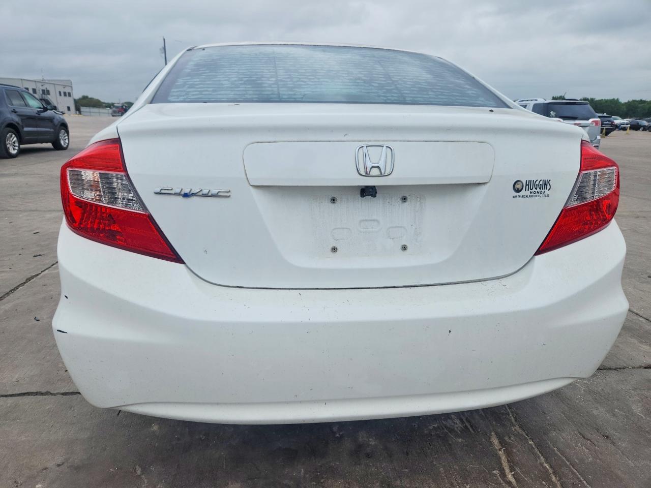 2012 Honda Civic Lx White vin: 2HGFB2F57CH317018