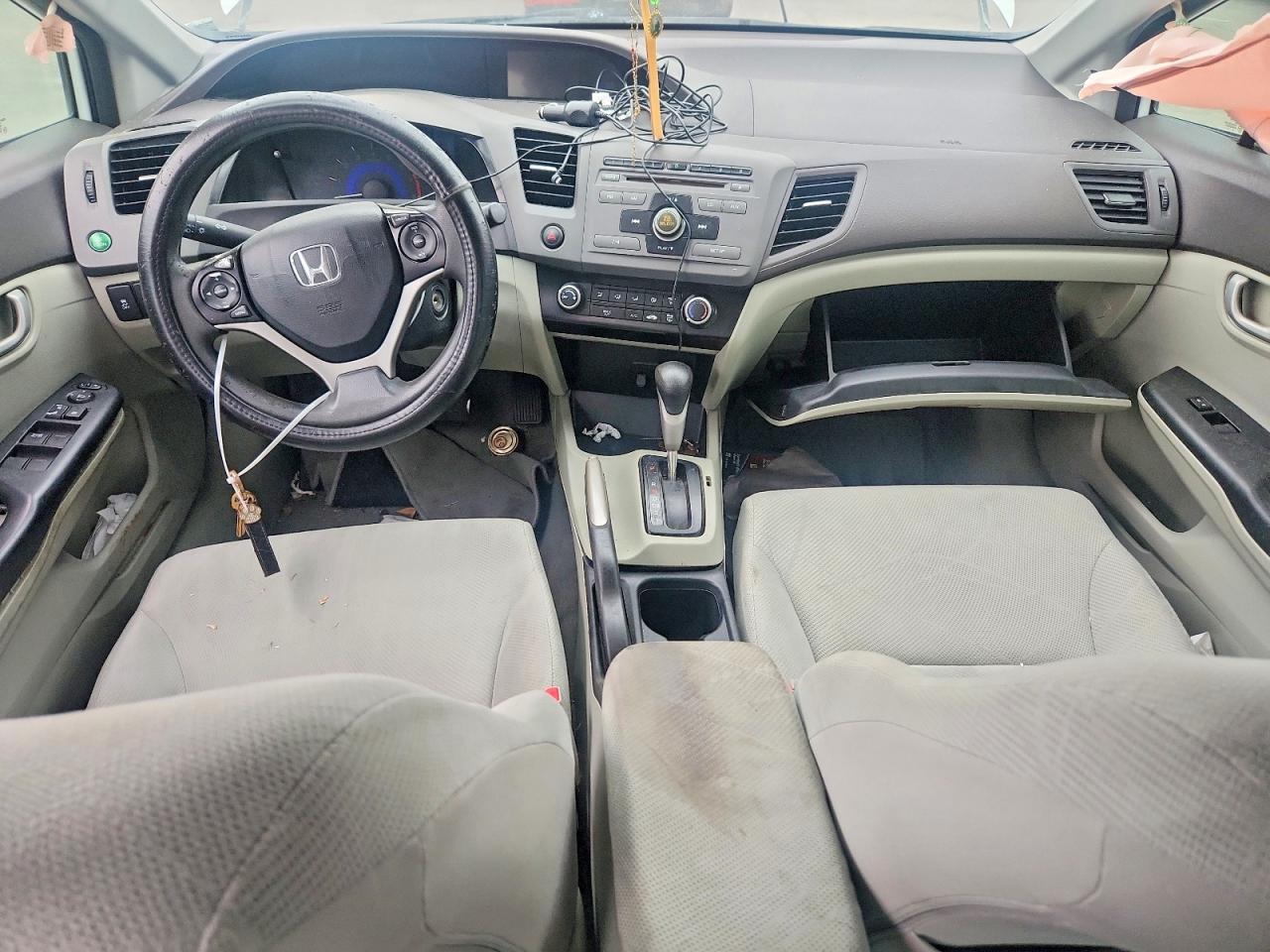 2012 Honda Civic Lx White vin: 2HGFB2F57CH317018
