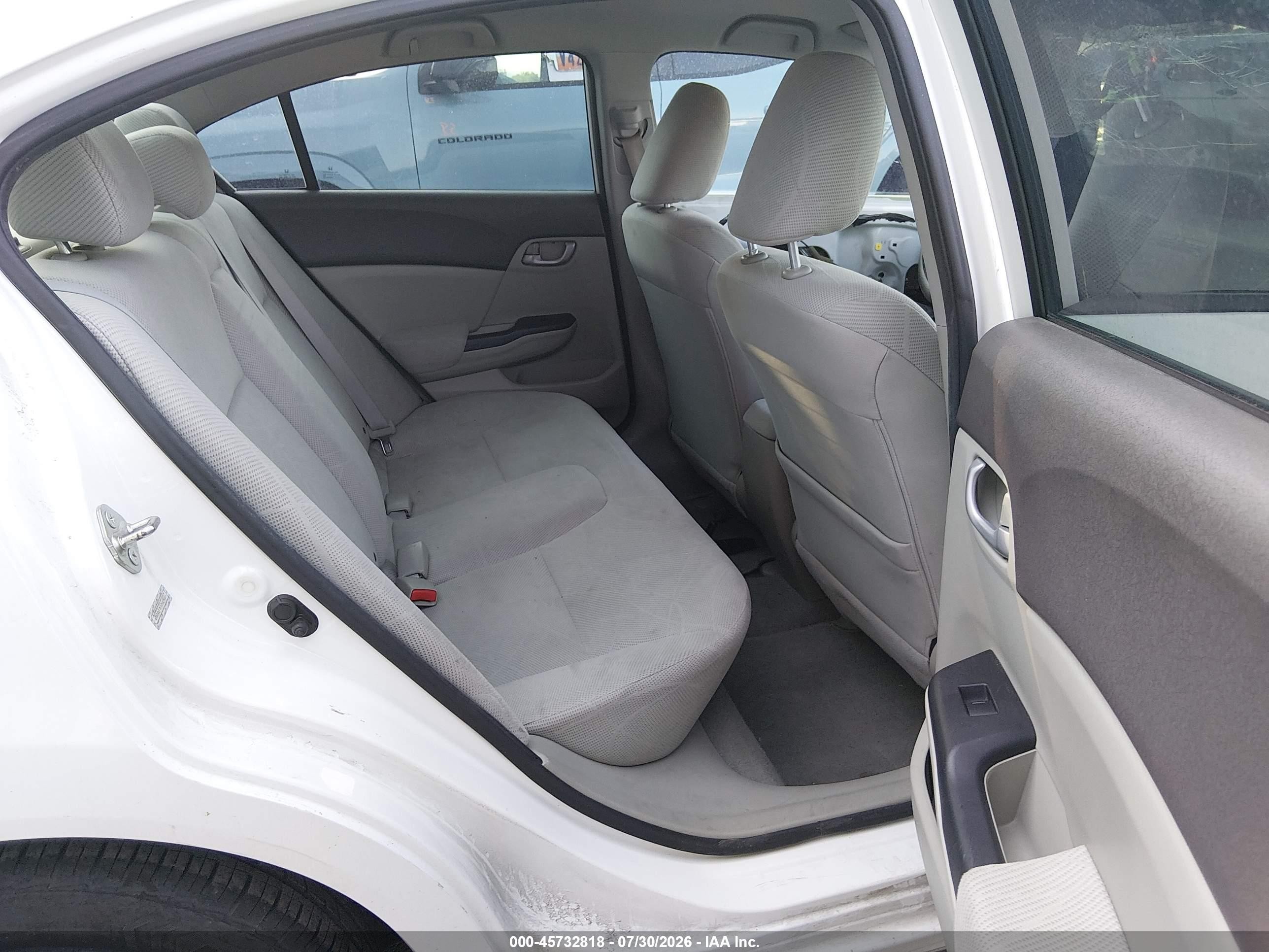 2012 Honda Civic Lx White vin: 2HGFB2F57CH324017