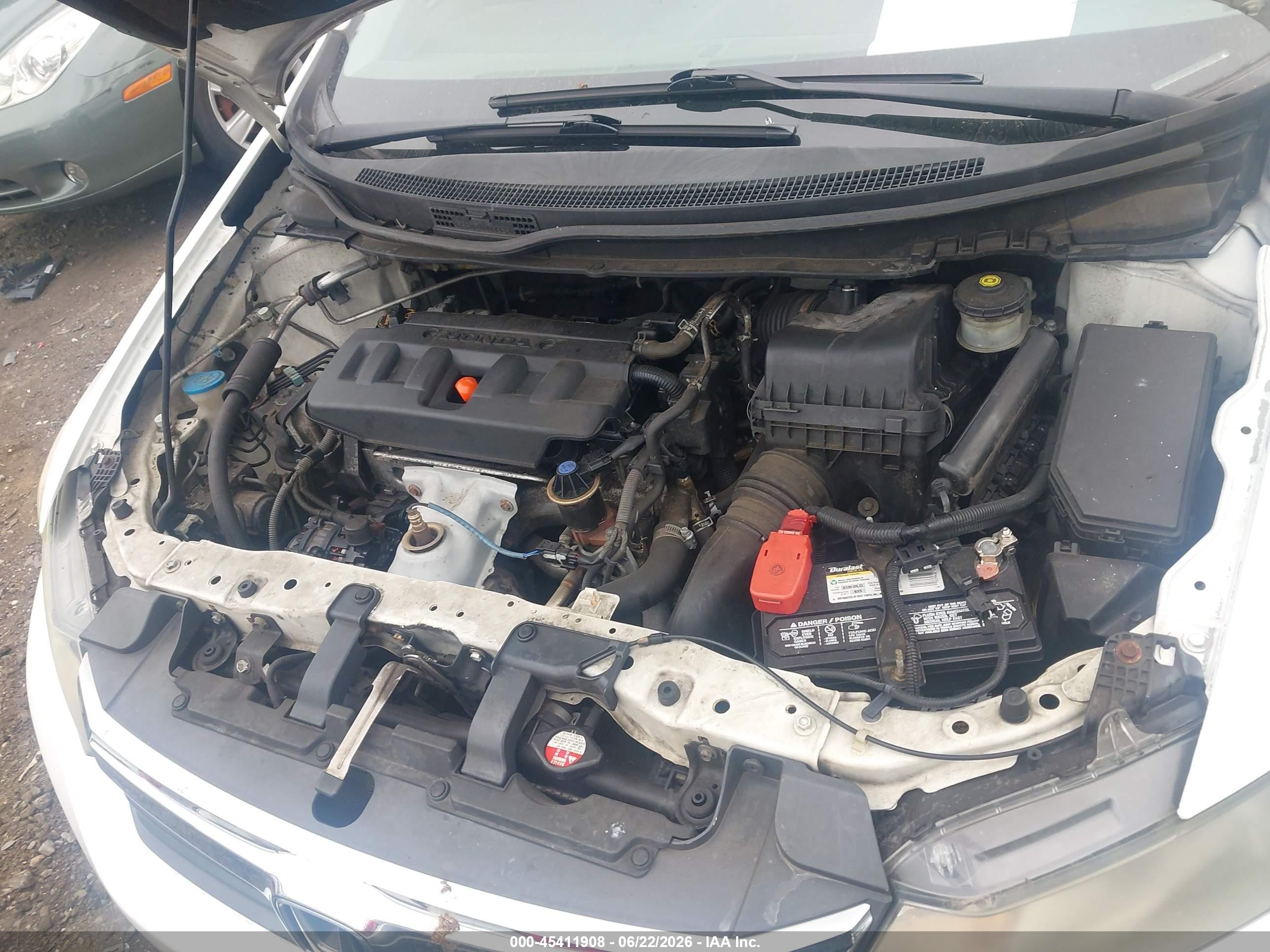 2012 Honda Civic Lx White vin: 2HGFB2F57CH325698
